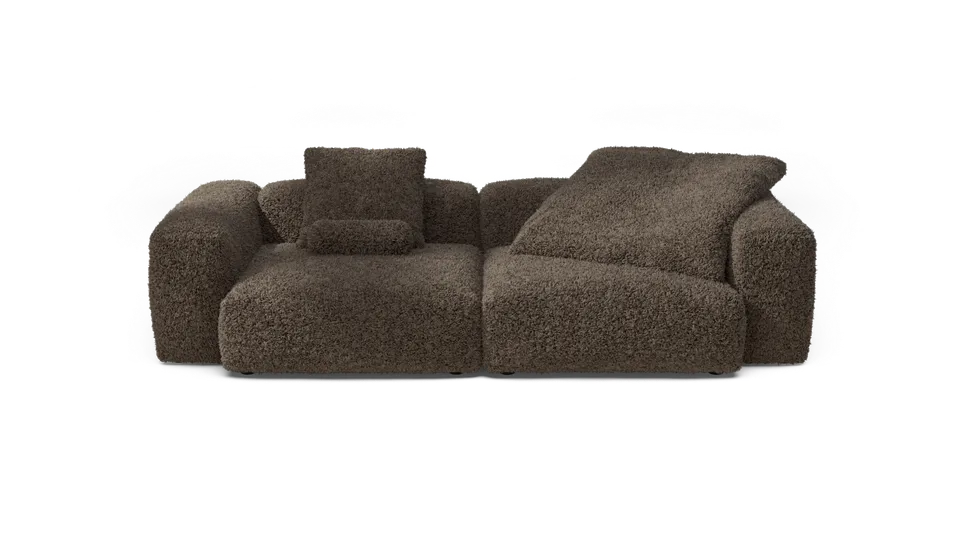 vetsak Sofa Set 02 Large divano modulare Doodle Cacao 3,5 posti