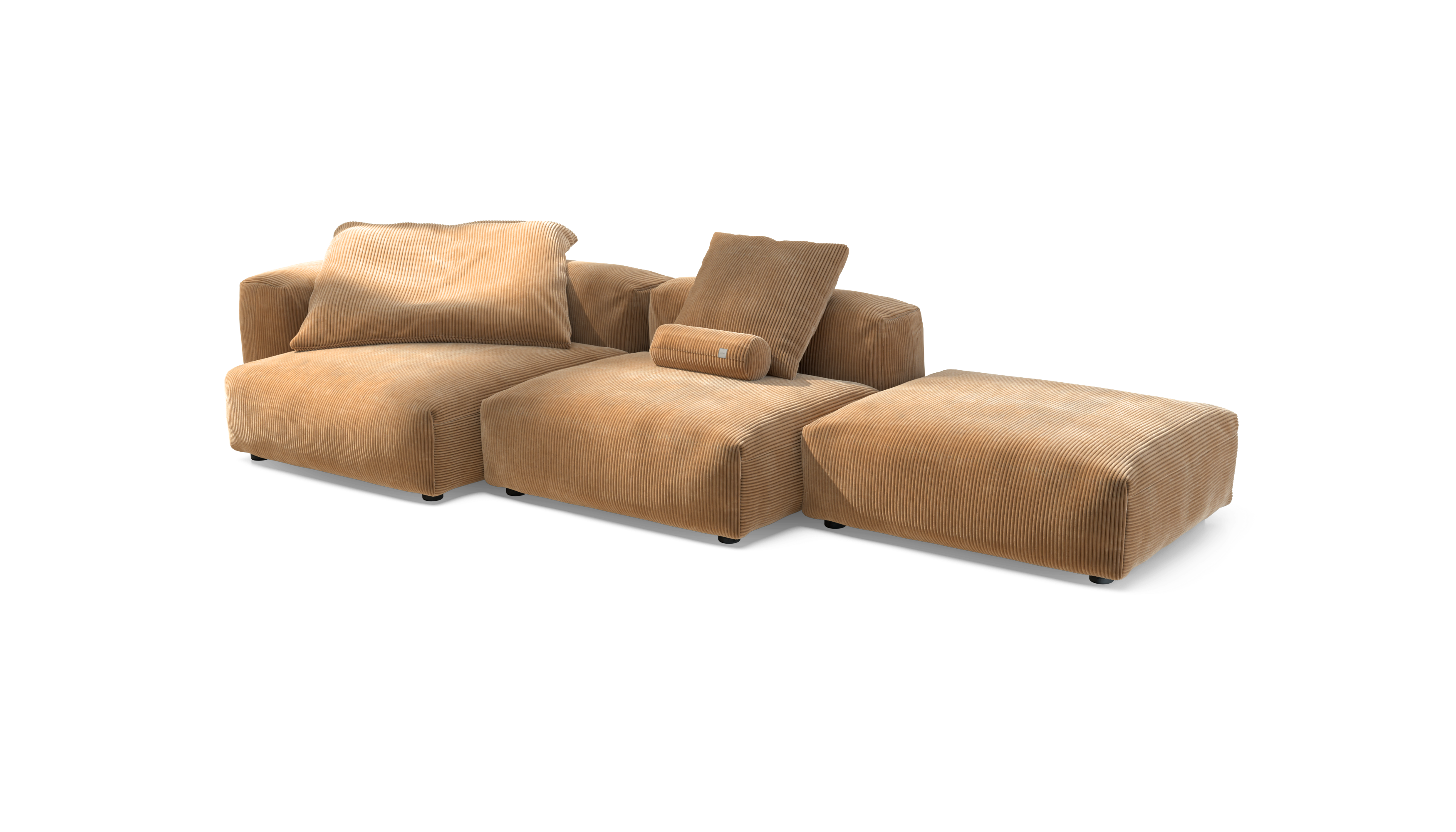 vetsak Sofa Set 04 divano modulare cammello cord 315x136