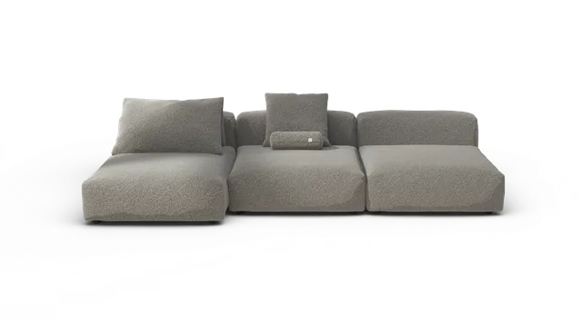 vetsak Set 04 divano modulare platino Pebble 5 posti
