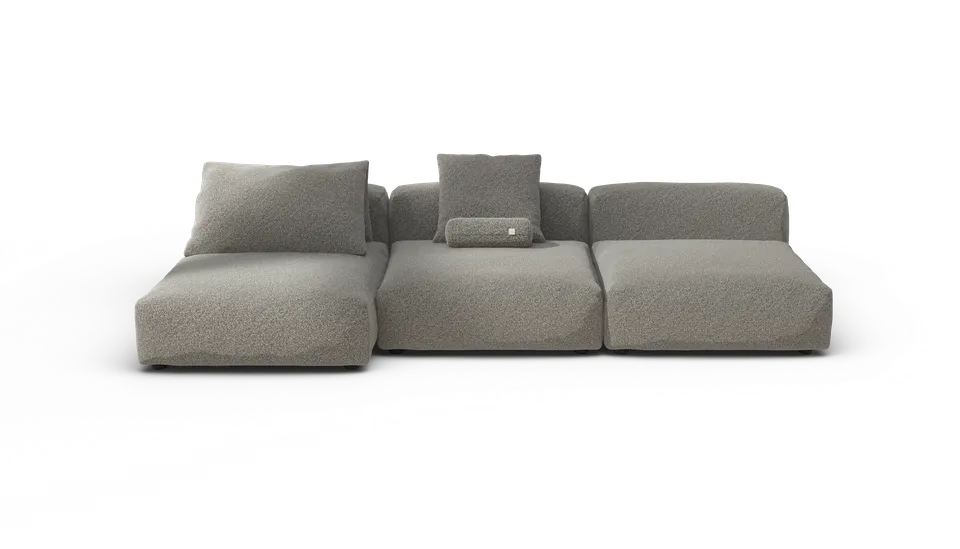 vetsak Set 04 divano modulare platino Pebble 5 posti