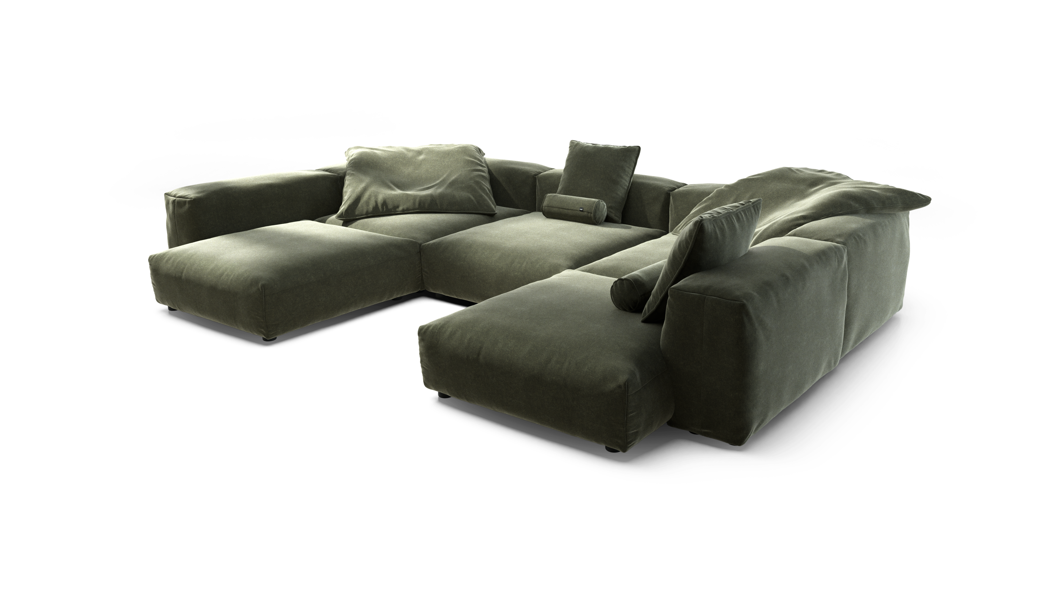 vetsak Sofa Set 06 divano modulare Suave pino 6,5 posti a U
