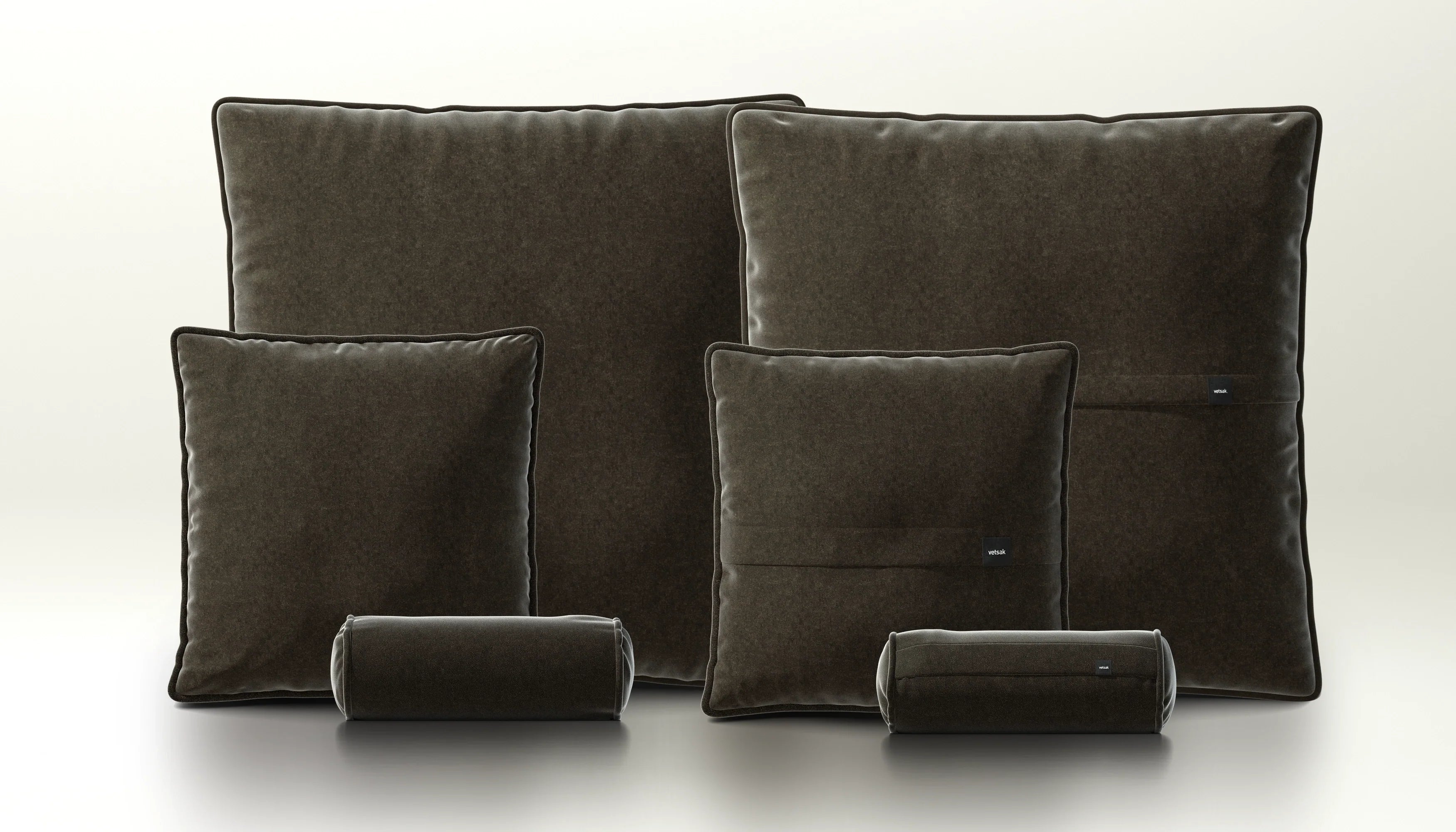 vetsak Pillow Set 3 set 3 cuscini antracite suave