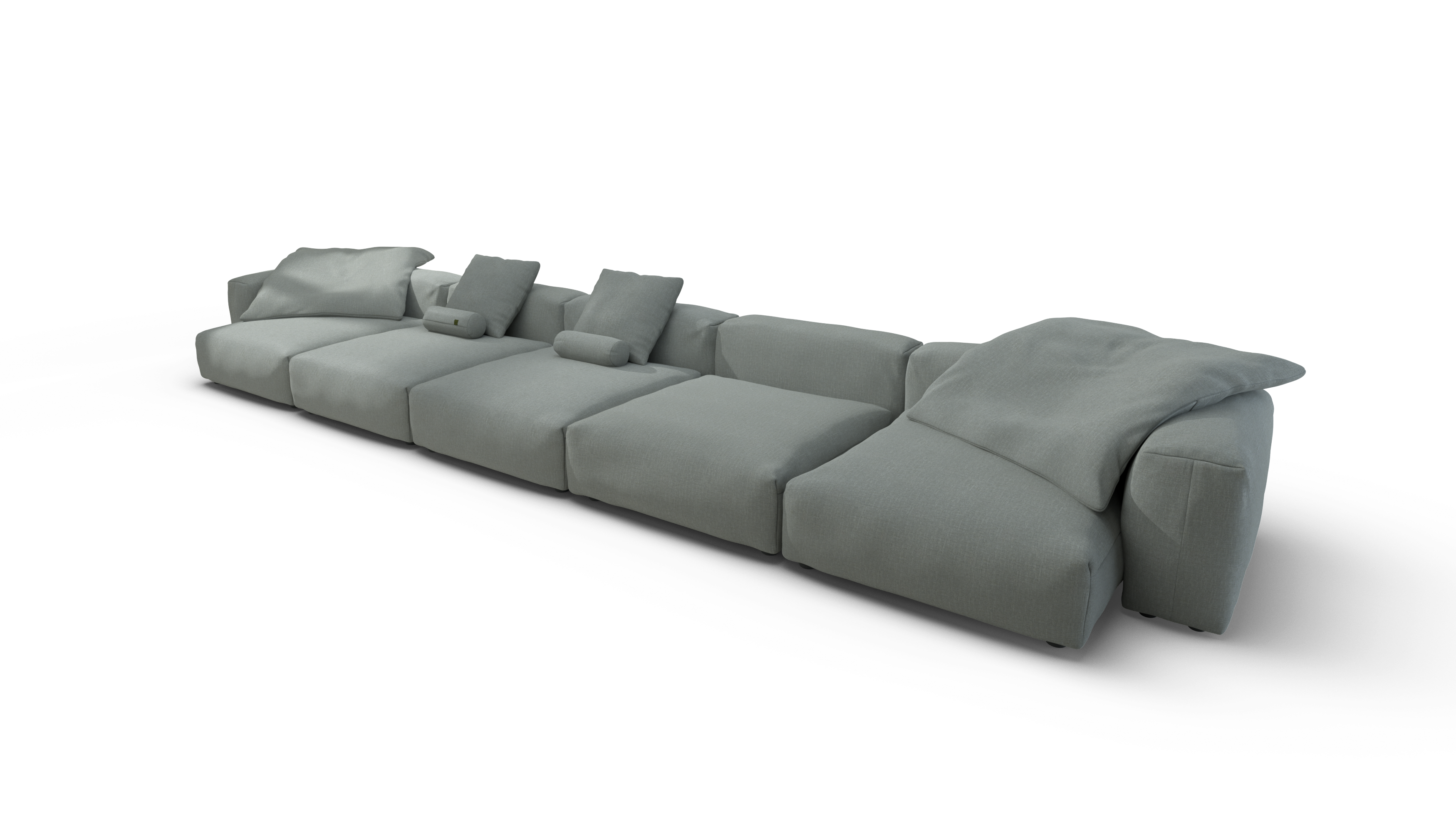 vetsak Sofa Set 06 divano modulare salvia 377x241 cm seduta profonda