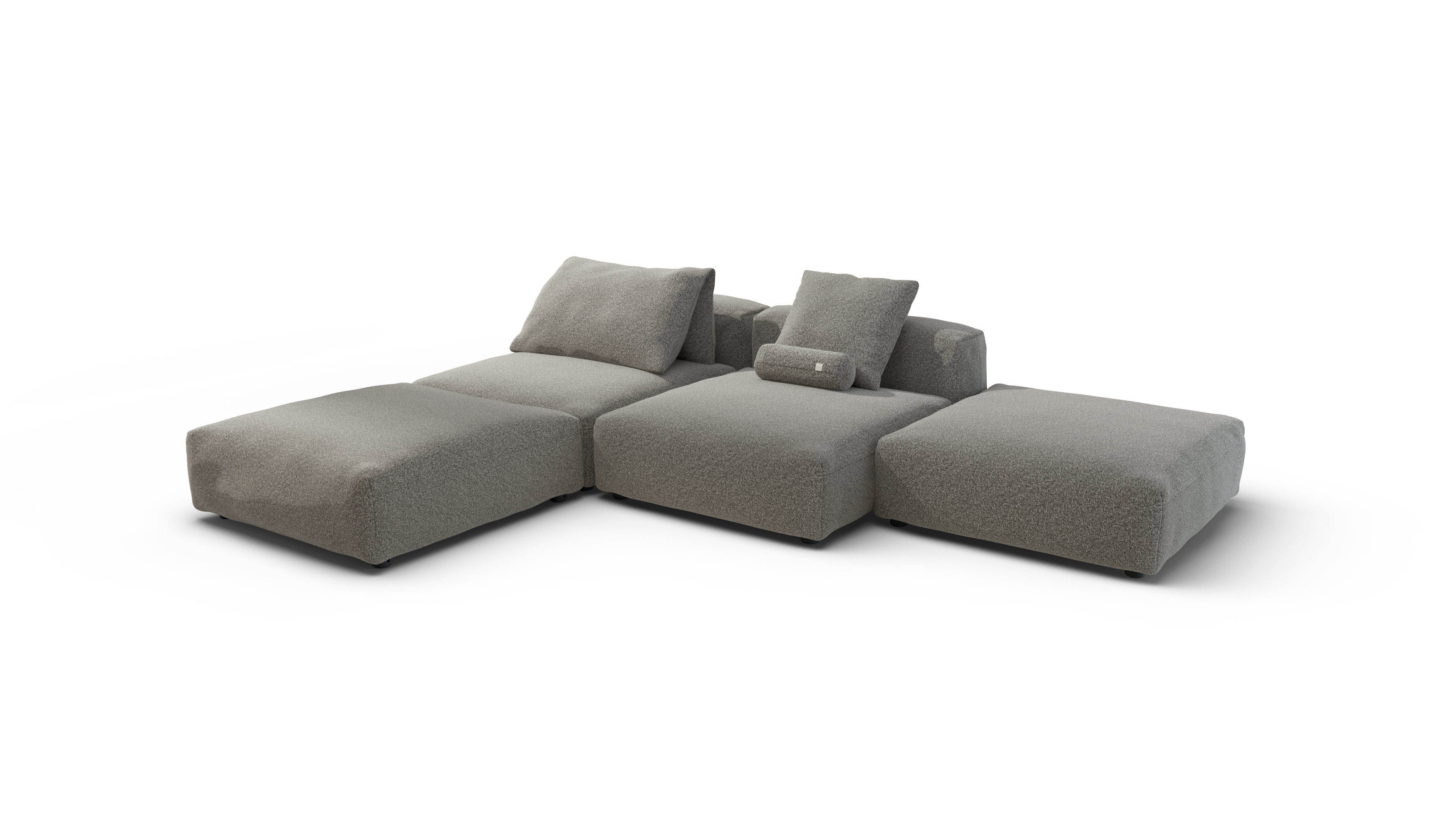 vetsak Set 08 Daybed divano modulare 6 posti platino
