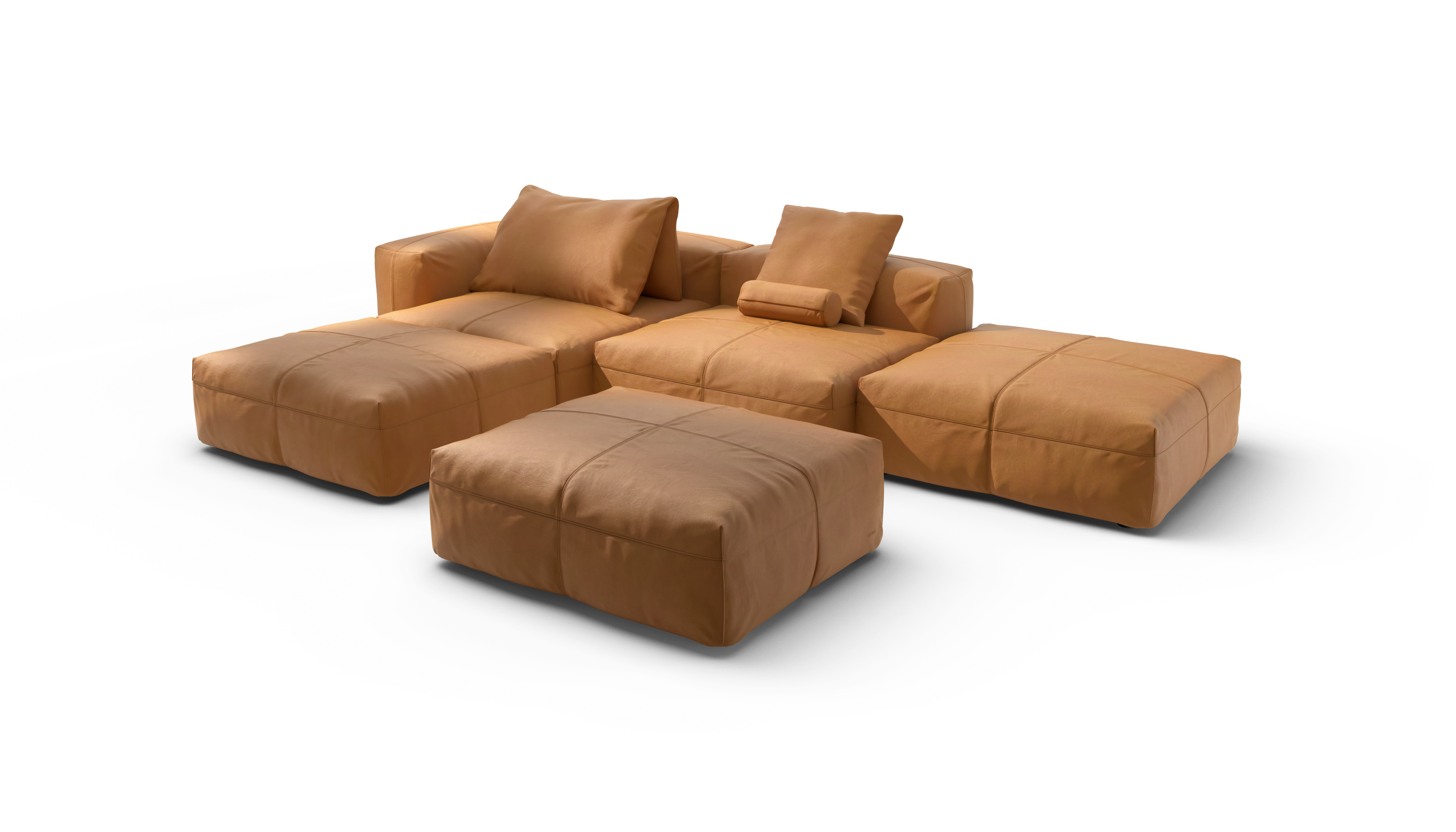 vetsak Sofa Set 09 The Island divano modulare Leather Brown