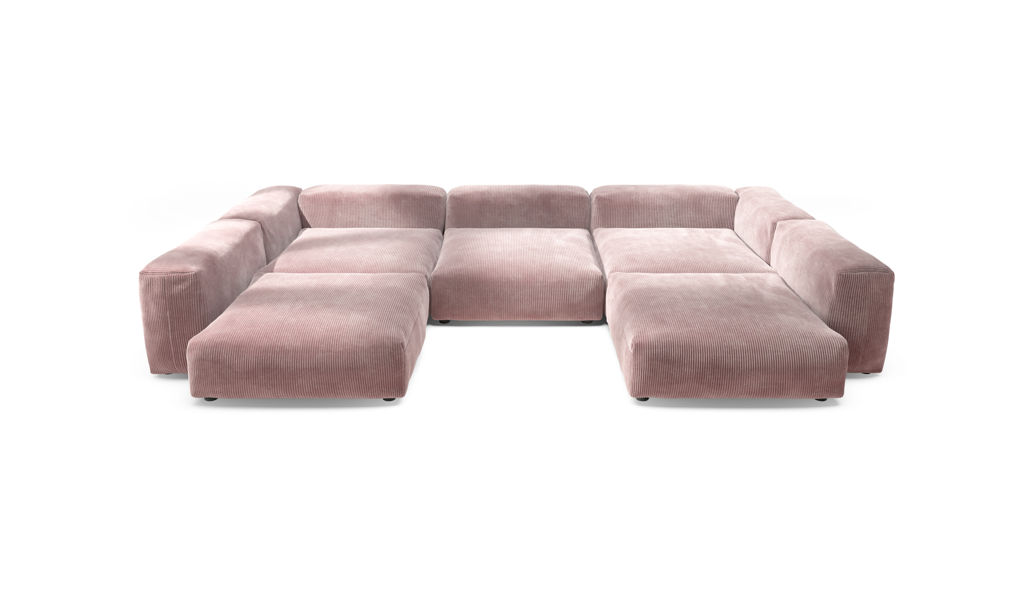 vetsak Sofa Set 06 divano modulare Cord Velour Blossom a U