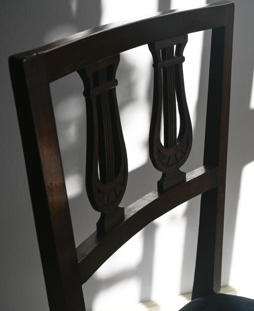 Ravasi Arpege sedia vintage velluto blu elettrico