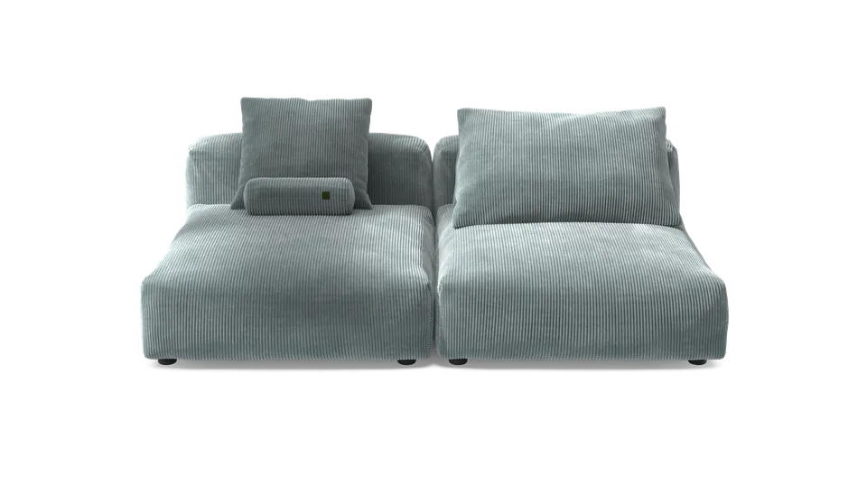vetsak Sofa Set 01 XLarge divano modulare velluto menta 3,5 posti