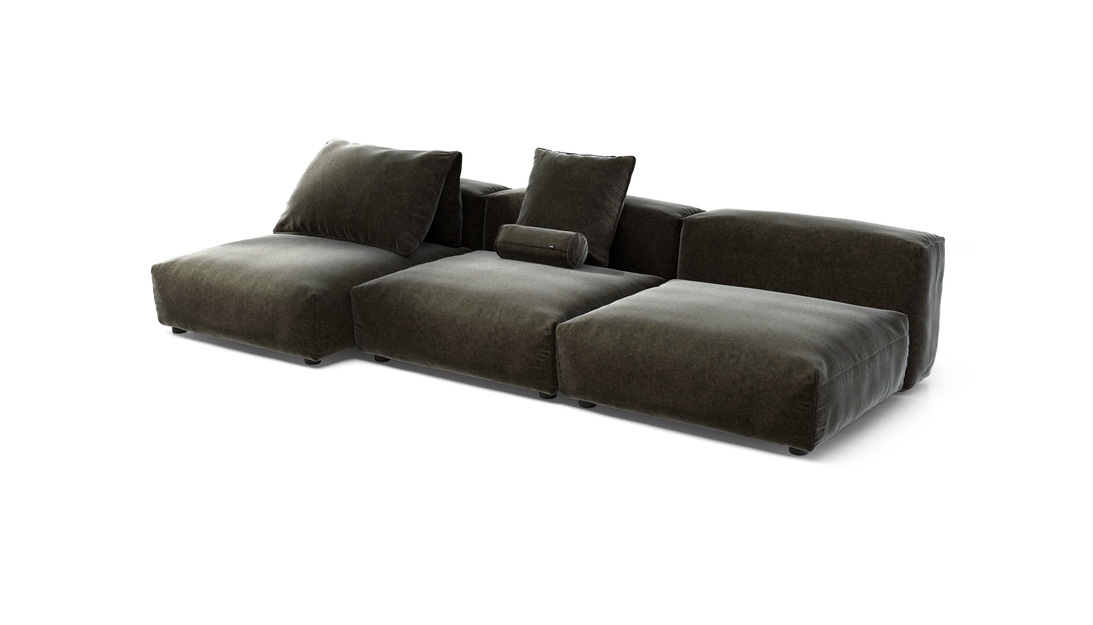 vetsak Sofa Set 04 divano modulare 5 posti suave antracite