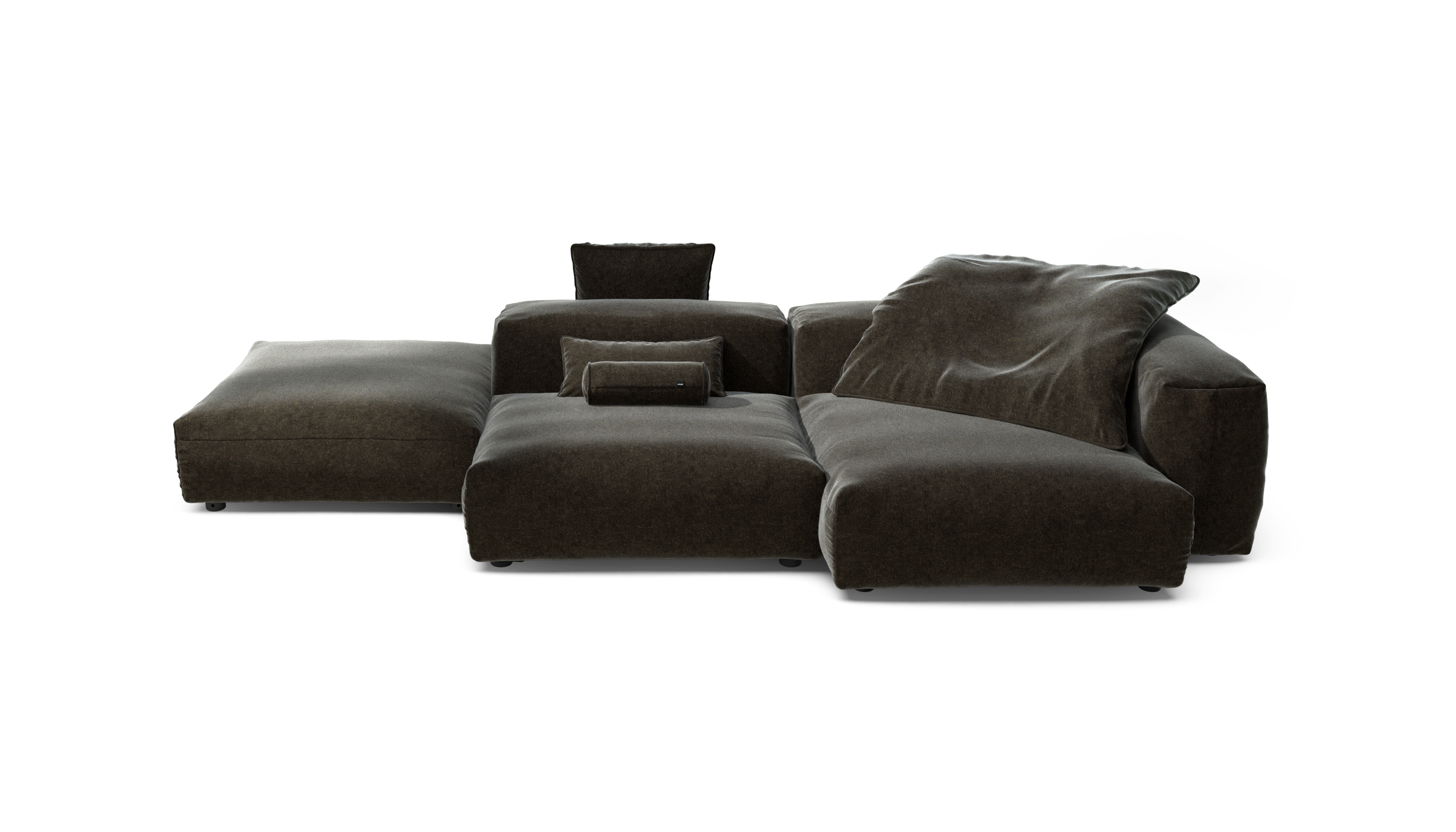 Vetsak Set 09 Island Suave divano modulare antracite 346 cm