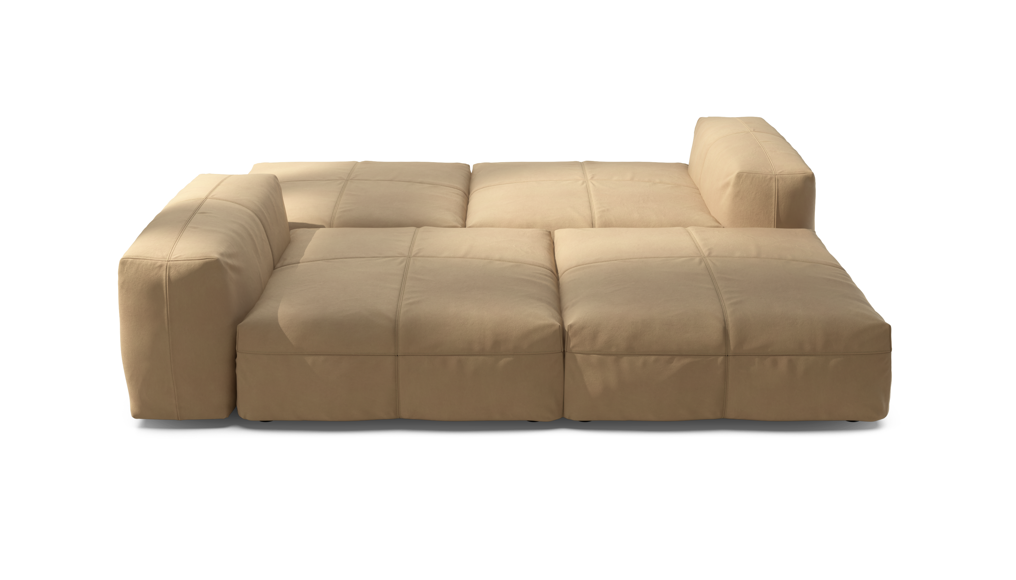 vetsak Sofa Set 08 Daybed divano beige pelle 6 posti