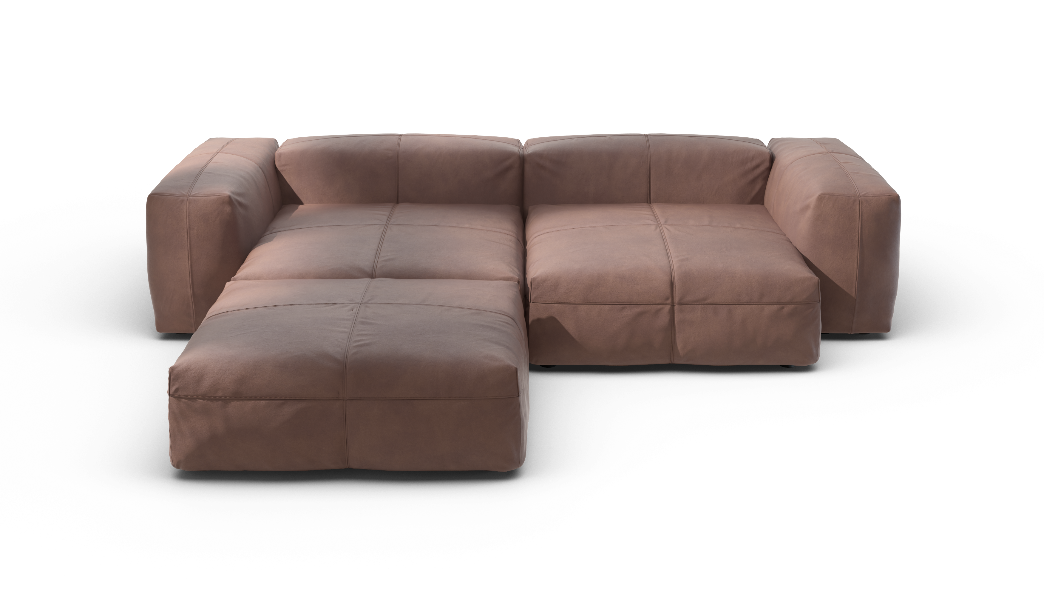 vetsak Sofa Set 03 divano modulare pelle stone 272x220