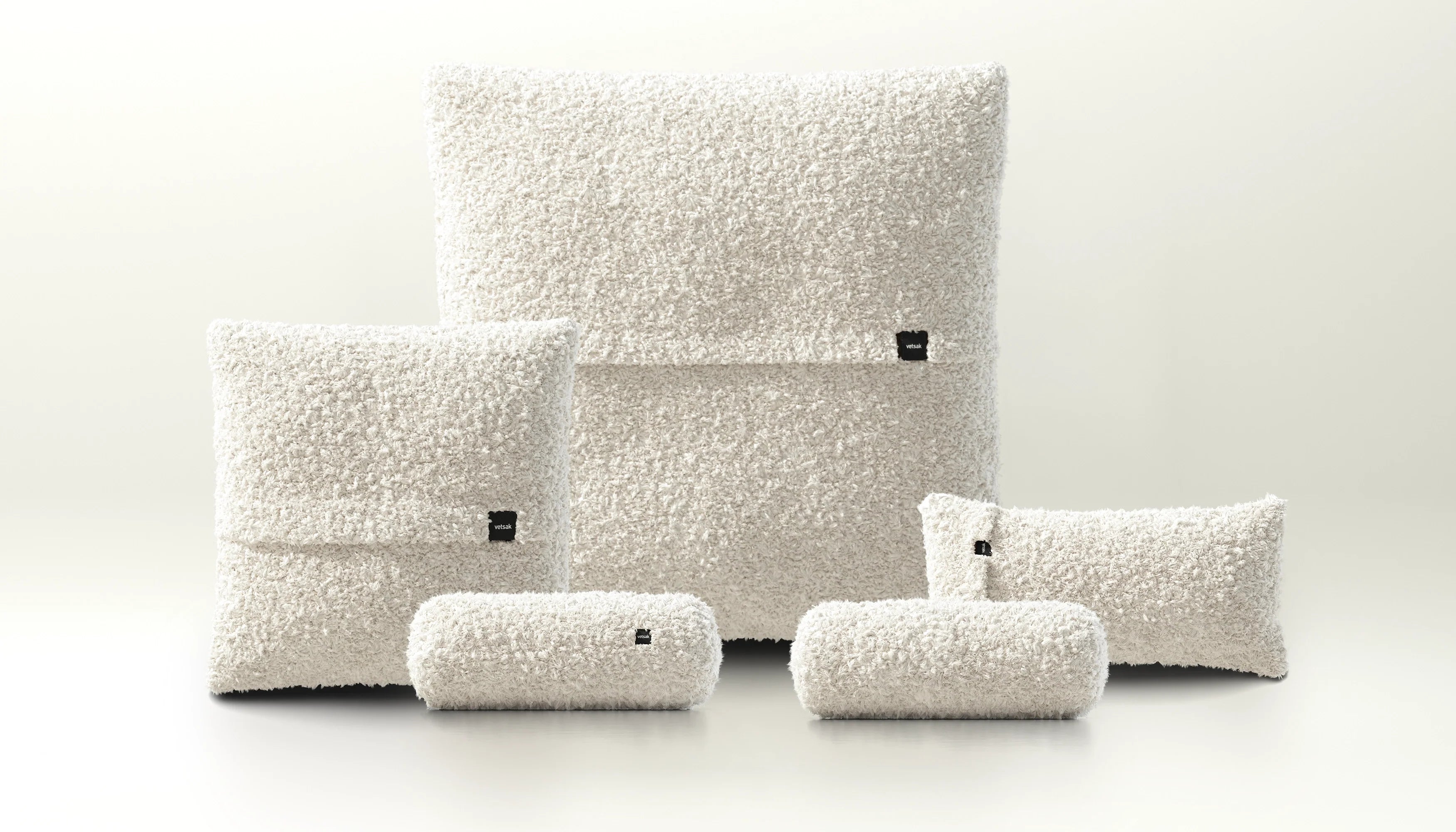 Vetsak Pillow Set 4 set cuscini Doodle crema morbido