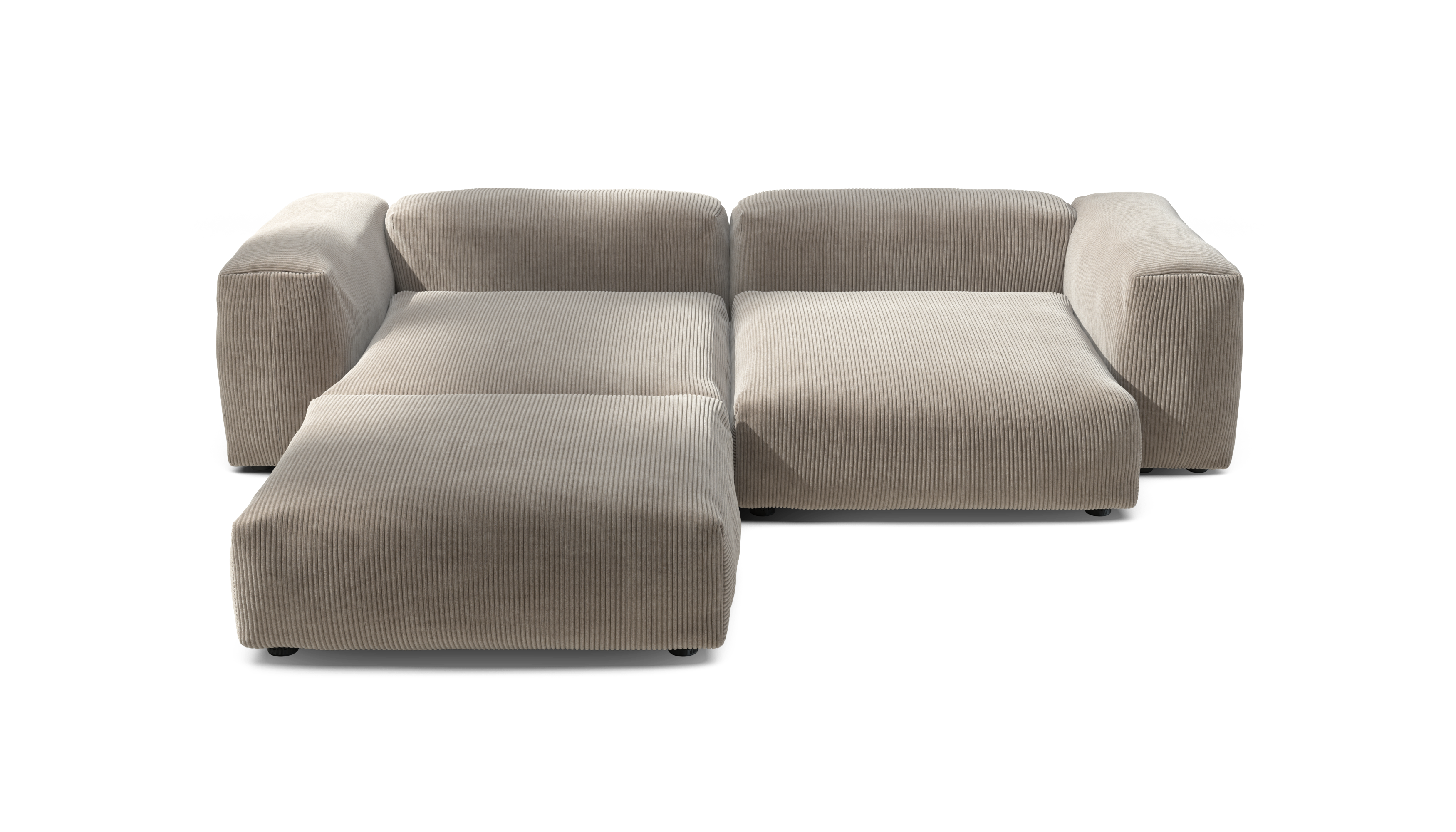 vetsak Sofa Set 03 divano platino velluto 3,5 posti a L
