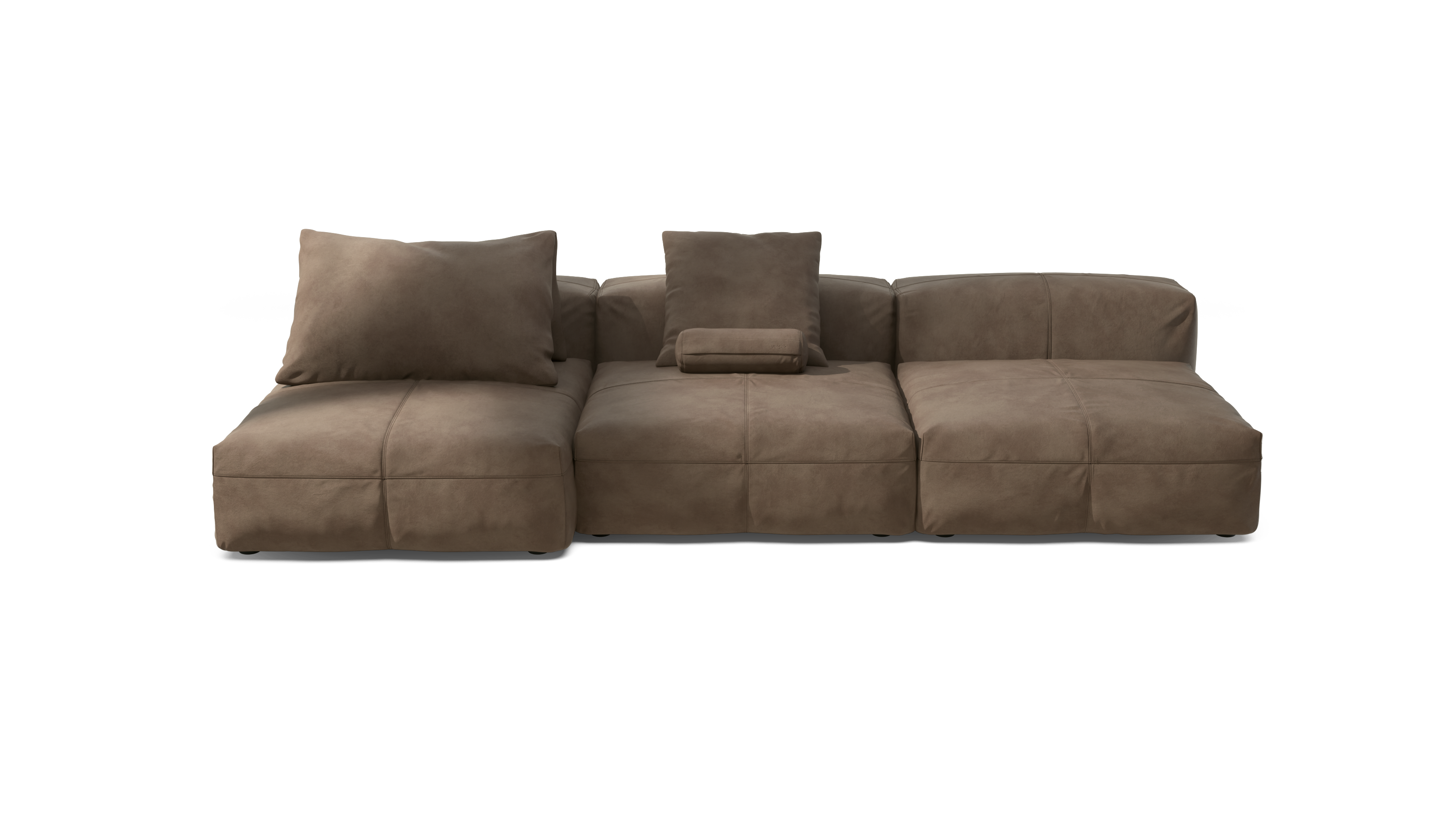 vetsak Sofa Set 04 divano in pelle cacao 315x136