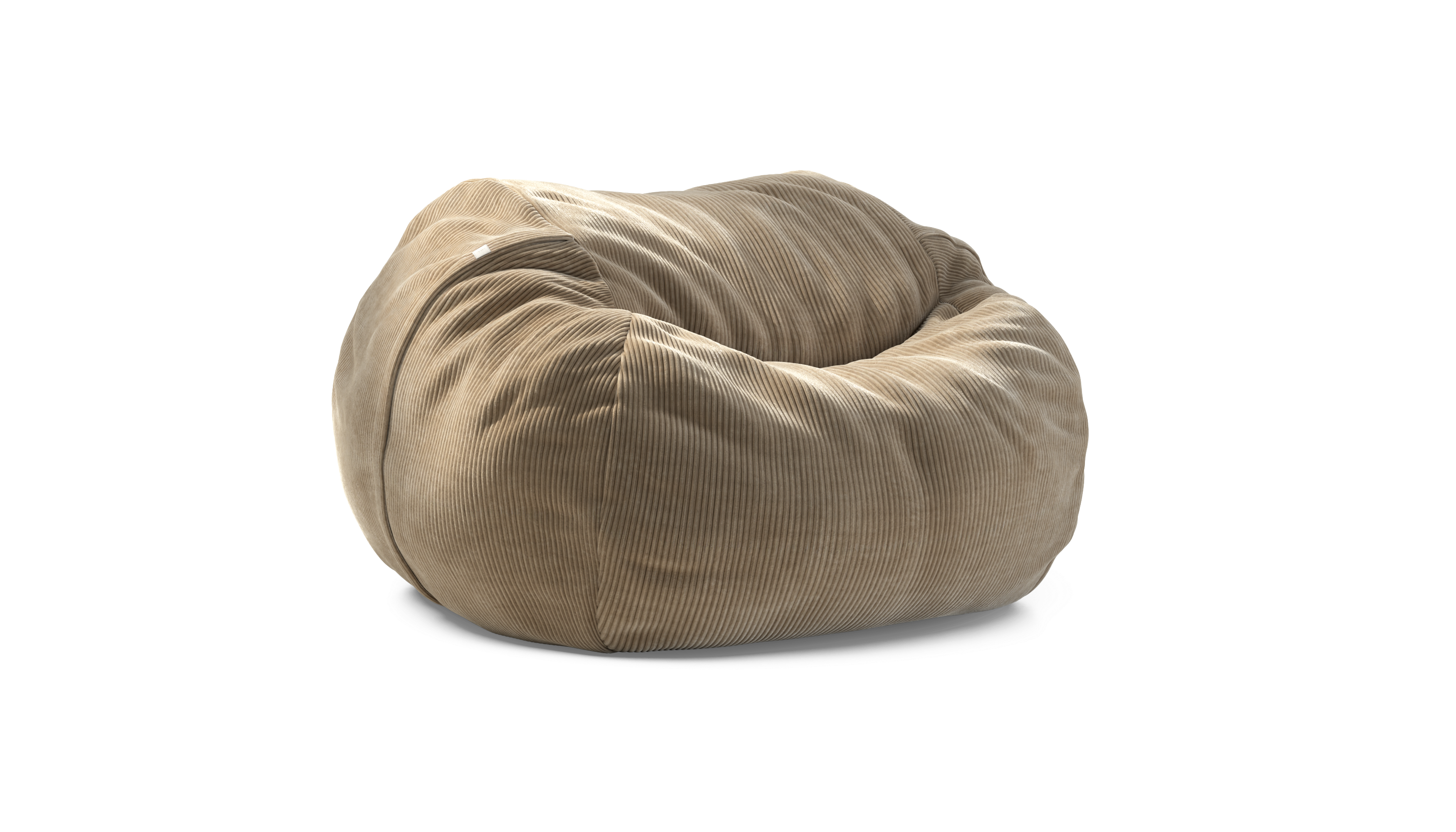 vetsak Large pouf sabbia velluto a coste