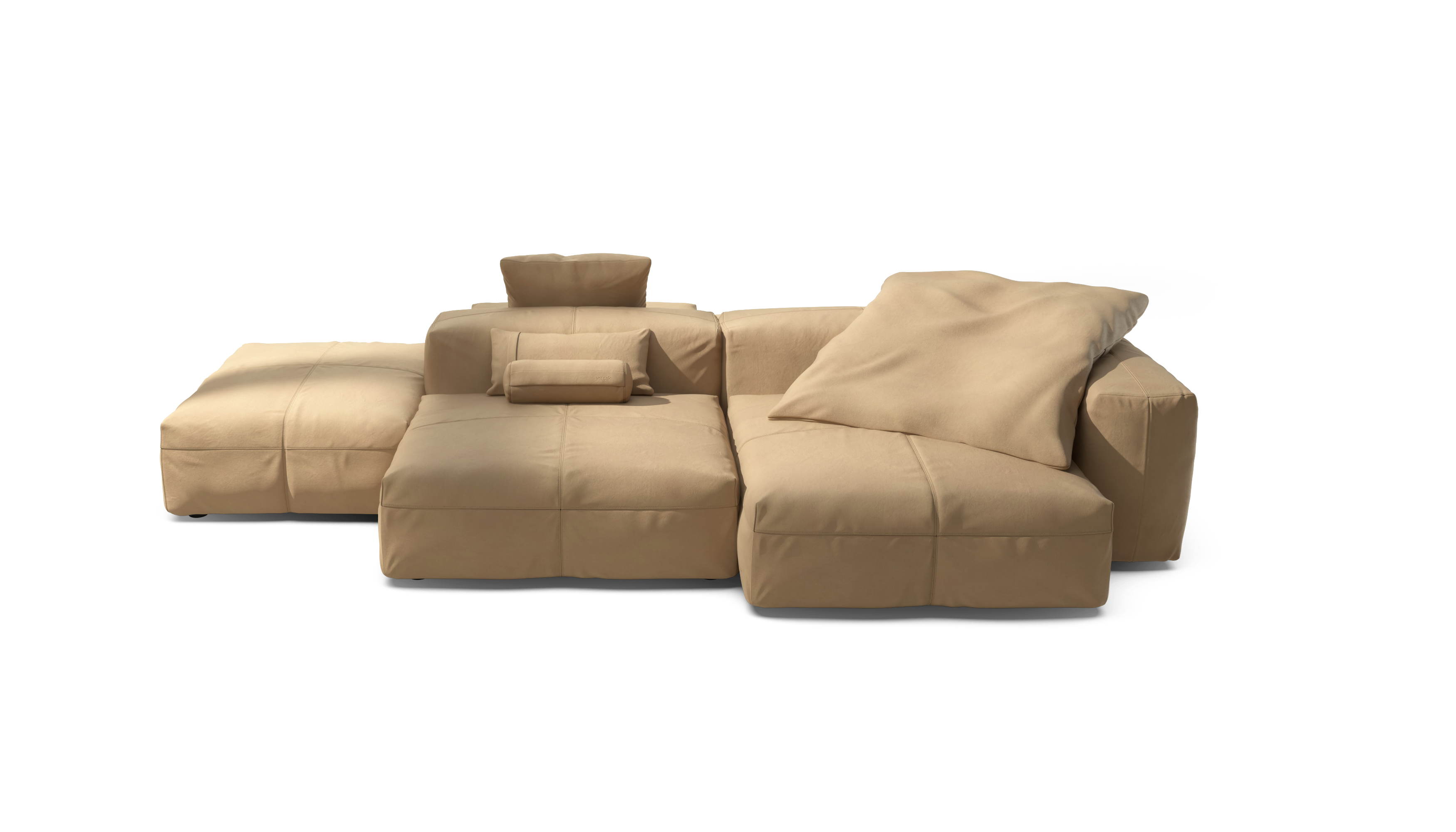vetsak Sofa Set 09 The Island divano modulare pelle beige