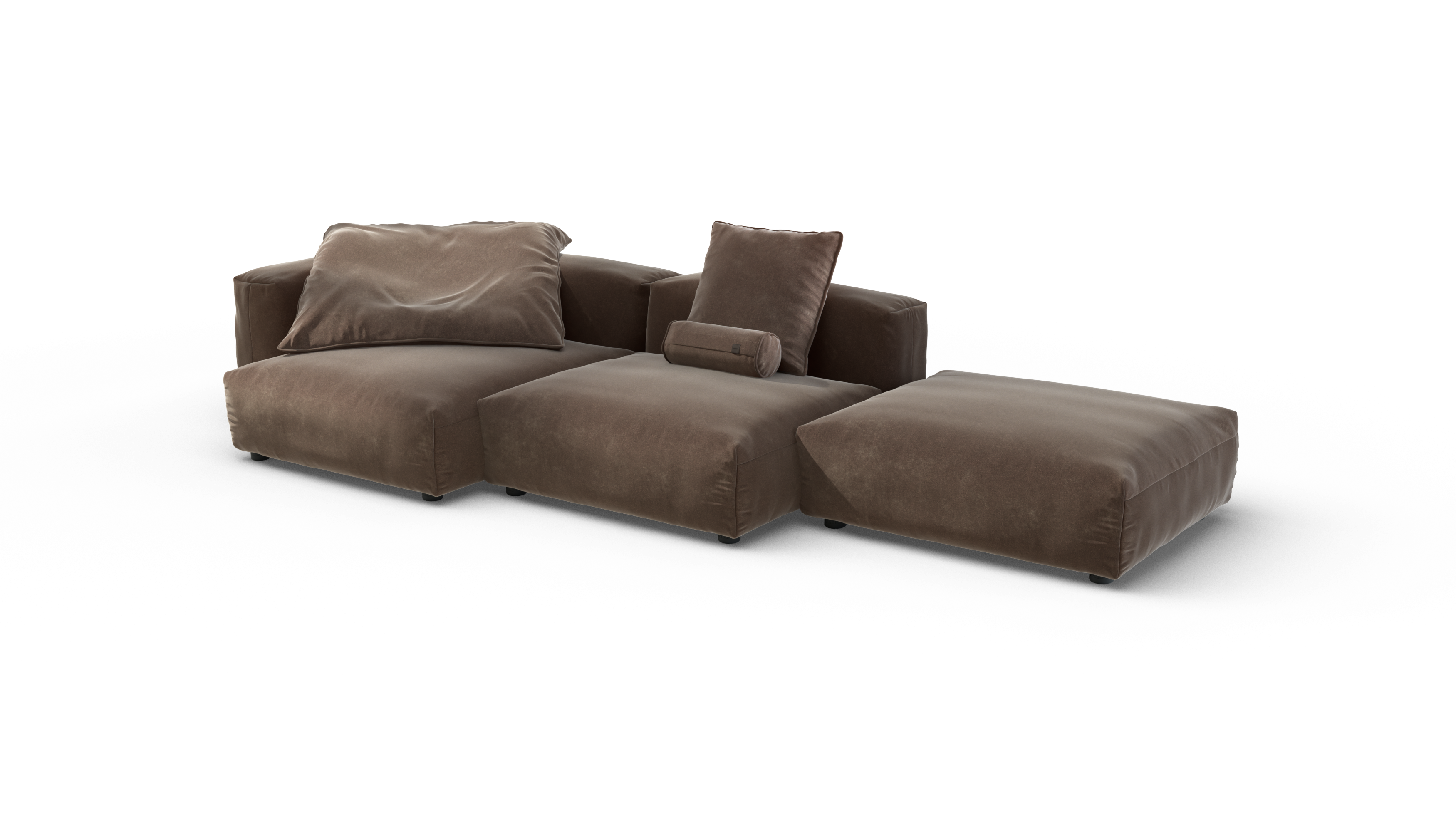 Vetsak Set 04 Suave divano modulare 5 posti espresso 315 cm