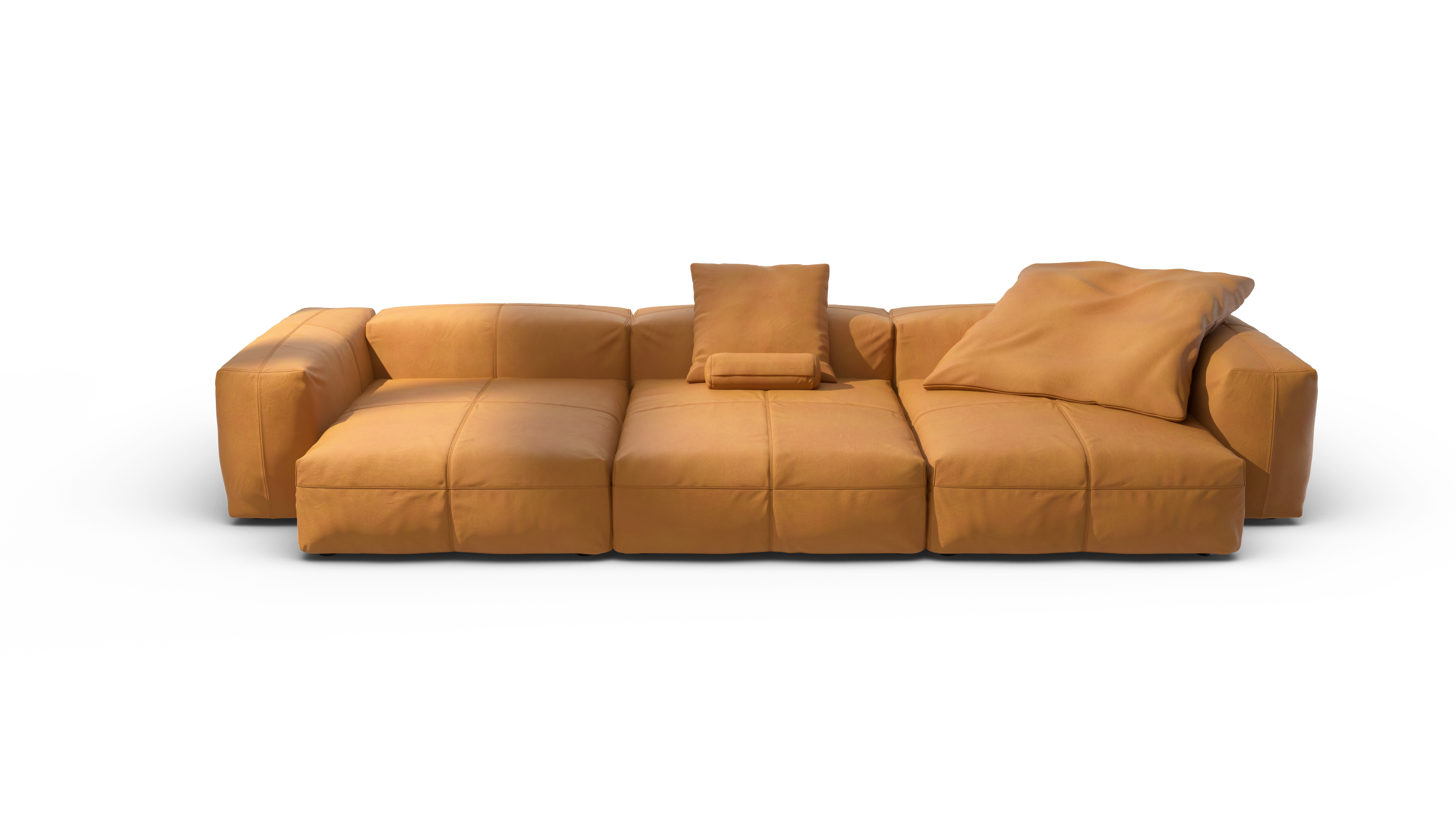 vetsak Sofa Set 05 divano pelle marrone 5 posti angolare