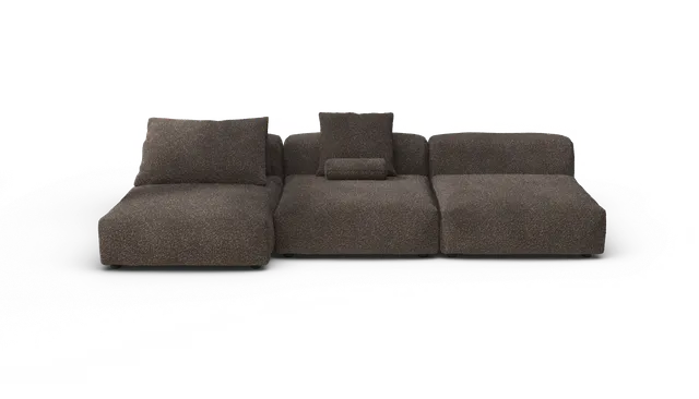 vetsak Sofa Set 04 divano modulare Nub Walnut 5 posti