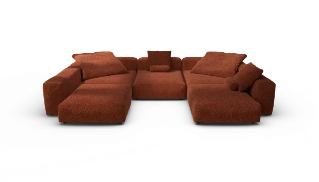 vetsak Sofa Set 06 divano angolare tessuto sienna