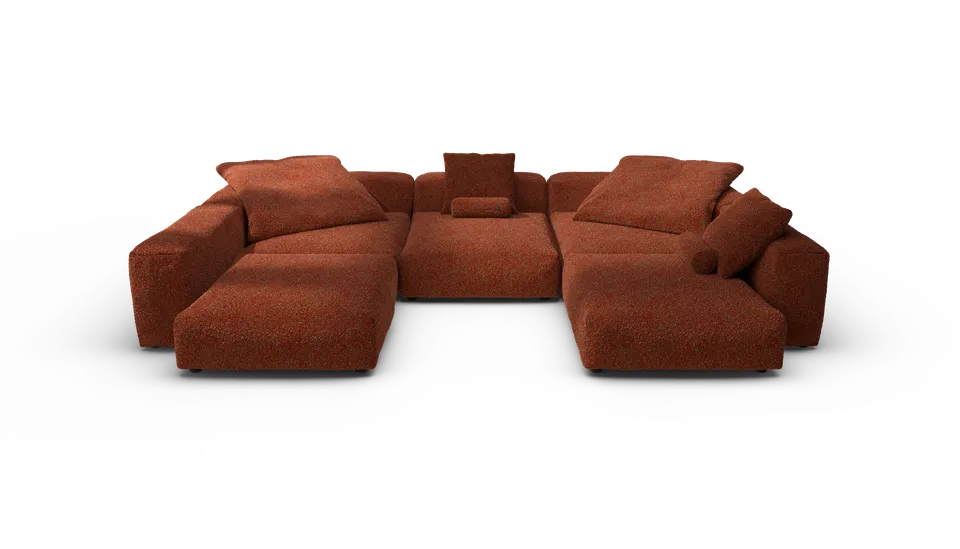 vetsak Sofa Set 06 divano angolare tessuto sienna