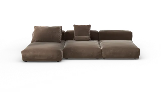 Vetsak Set 04 Suave divano modulare 5 posti espresso 315 cm