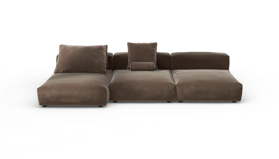 Vetsak Set 04 Suave divano modulare 5 posti espresso 315 cm