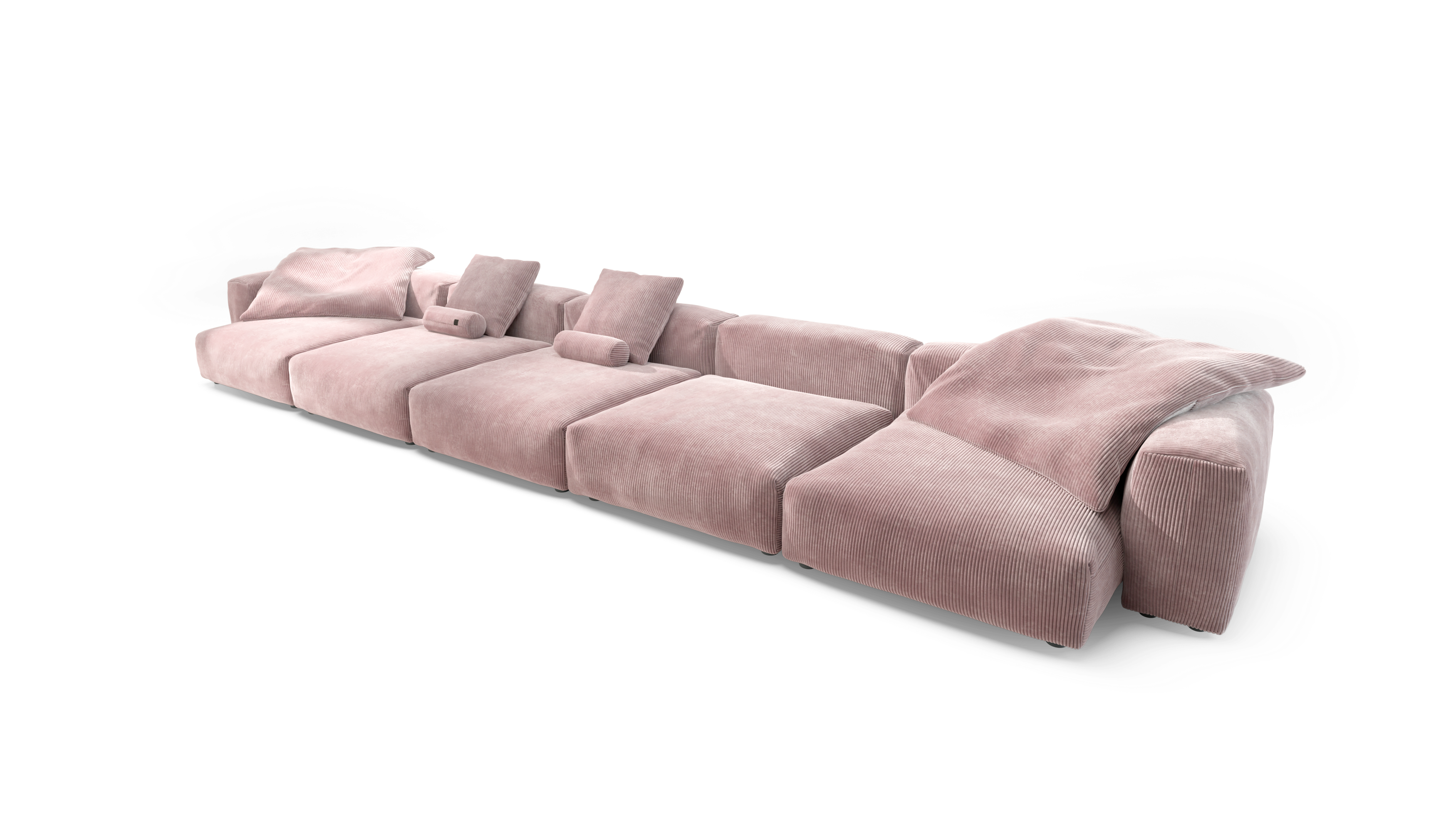 vetsak Sofa Set 06 divano modulare Cord Velour Blossom a U