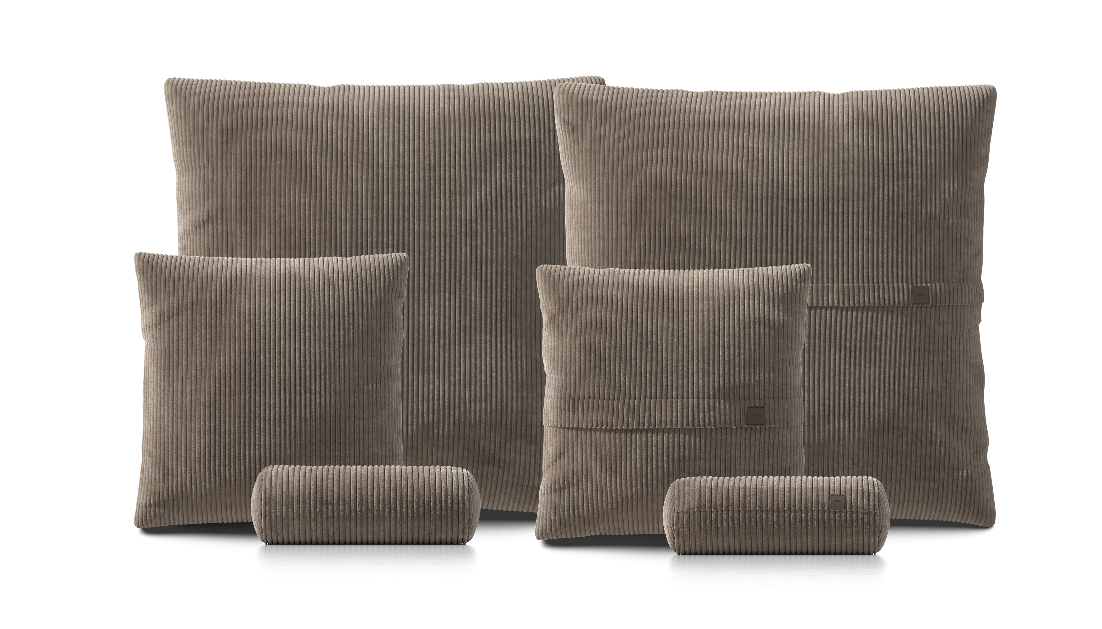 vetsak Pillow Set 3 set cuscini mocha velluto 6 pezzi