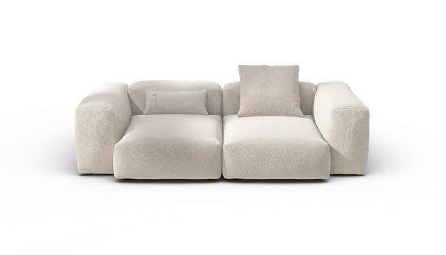 Vetsak Sofa Set 02 Medium divano crema tessuto nub