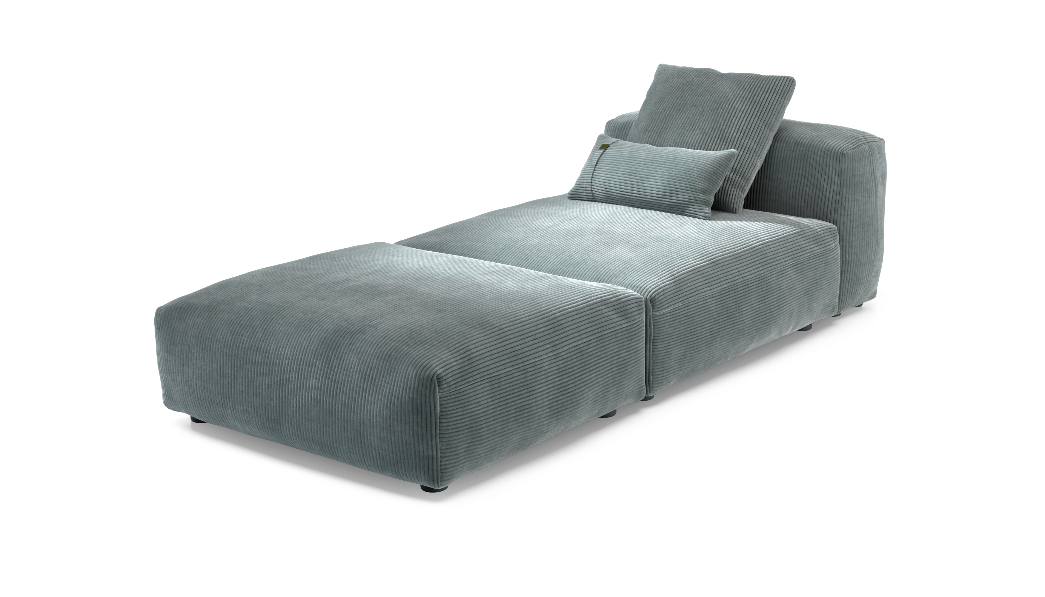 vetsak Sofa Set 07 Sun Lounger divano Cord Velour menta 2 posti