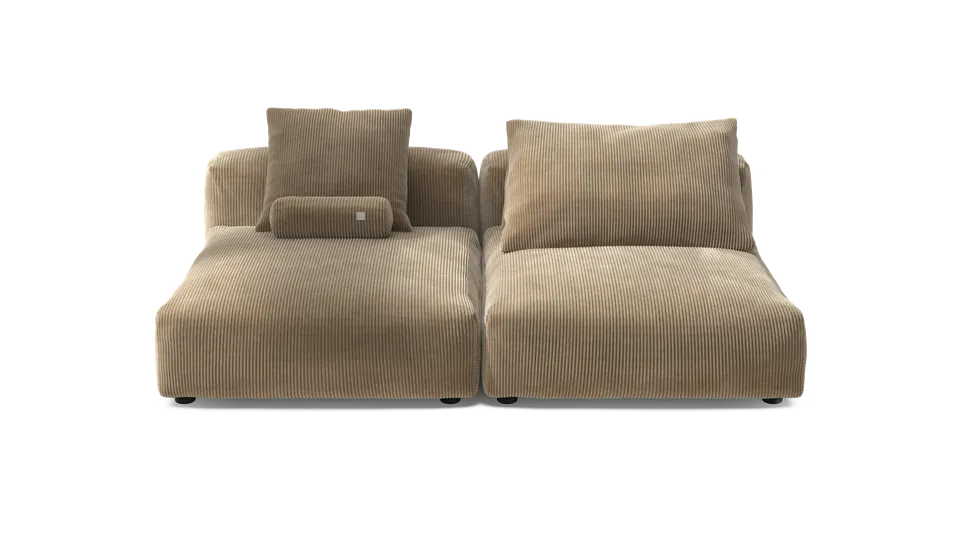vetsak Sofa Set 01 XL divano sabbia in velluto a coste