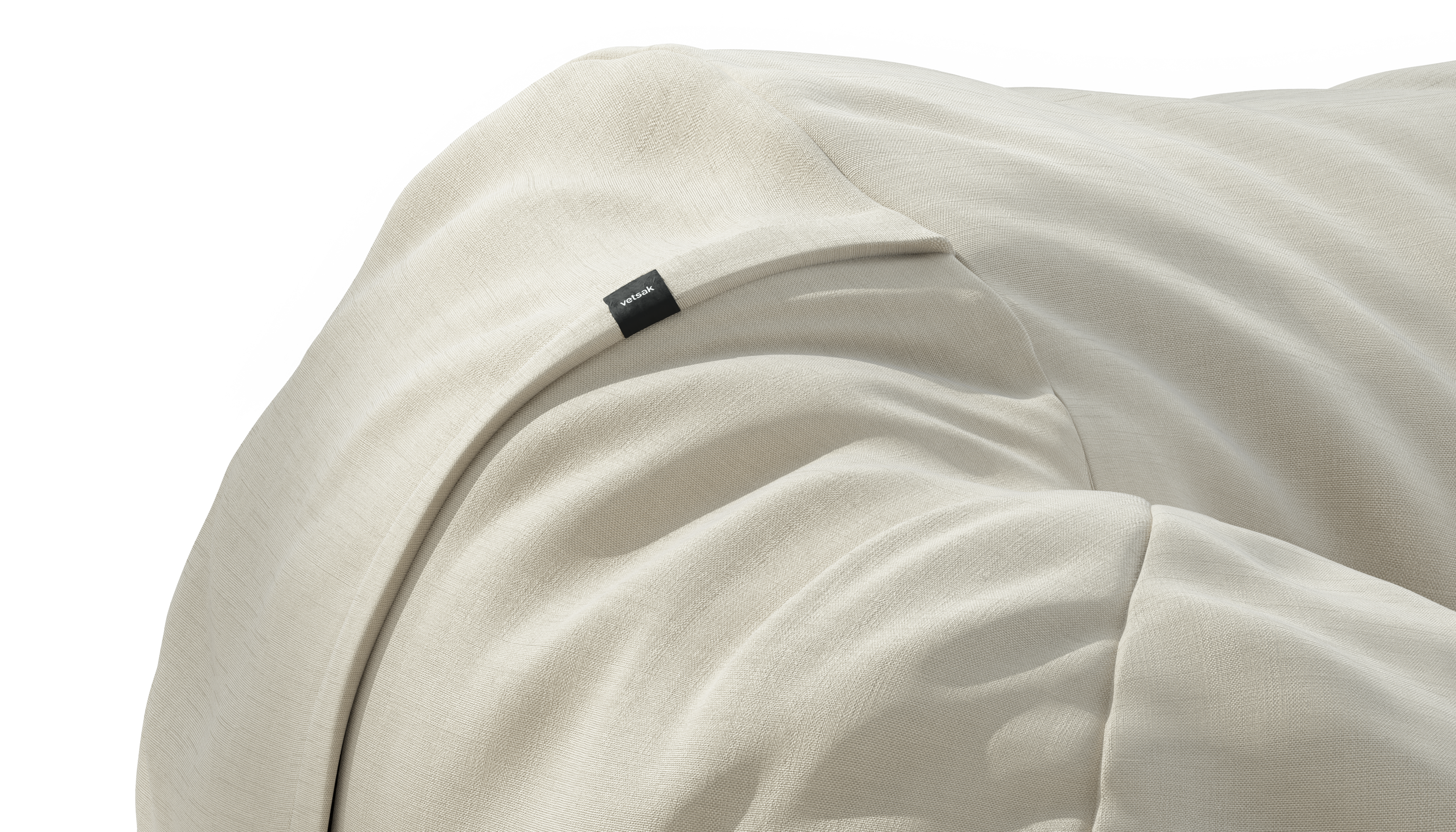 vetsak Pouf Large beanbag Beige Pique