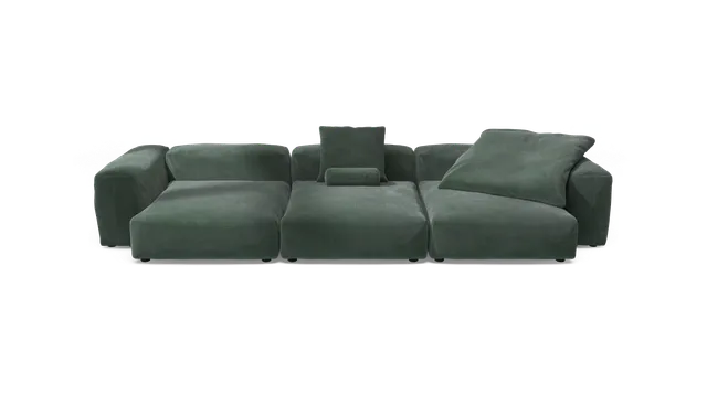 vetsak Sofa Set 05 divano modulare verde Hunter 5 posti