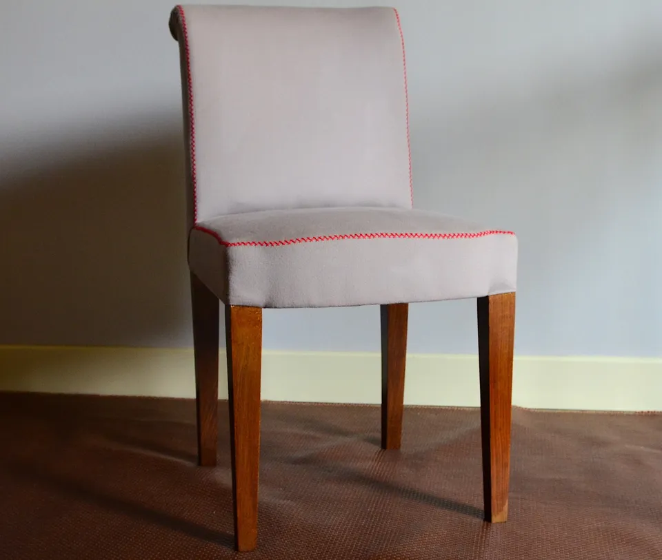 Ravasi Punto Mosca sedia vintage lana mastice arancio