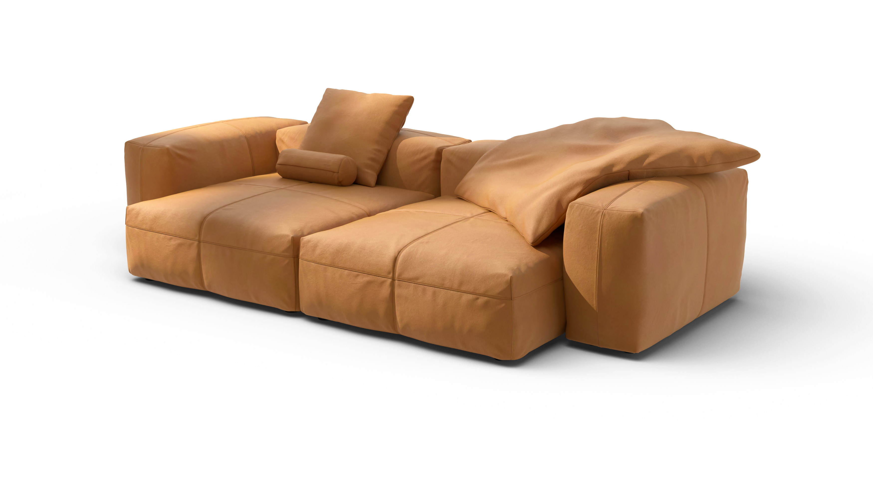 vetsak Sofa Set 02 XL divano pelle marrone 3,5 posti