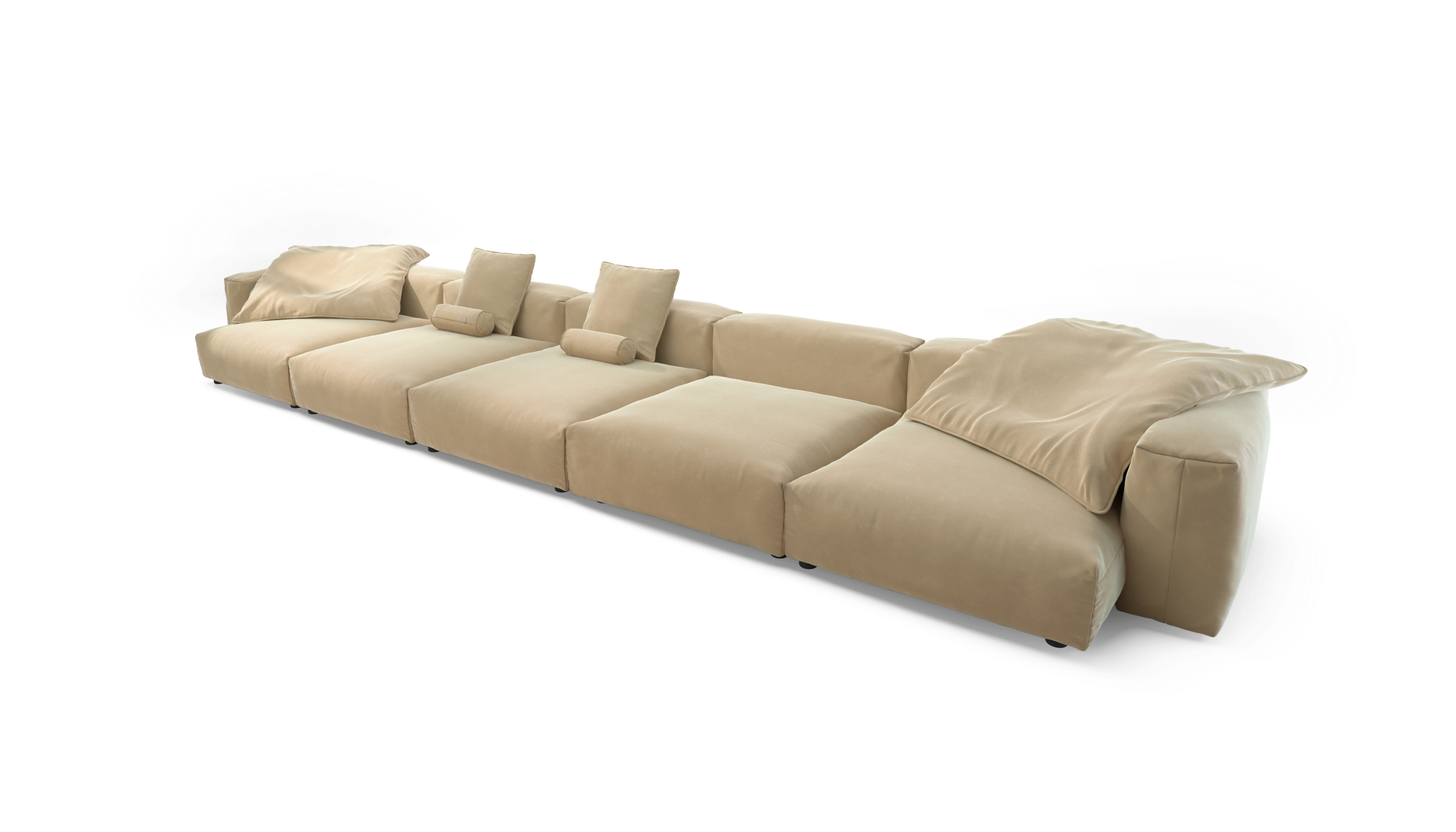 Vetsak Sofa Set 06 divano modulare crema suave 7 posti