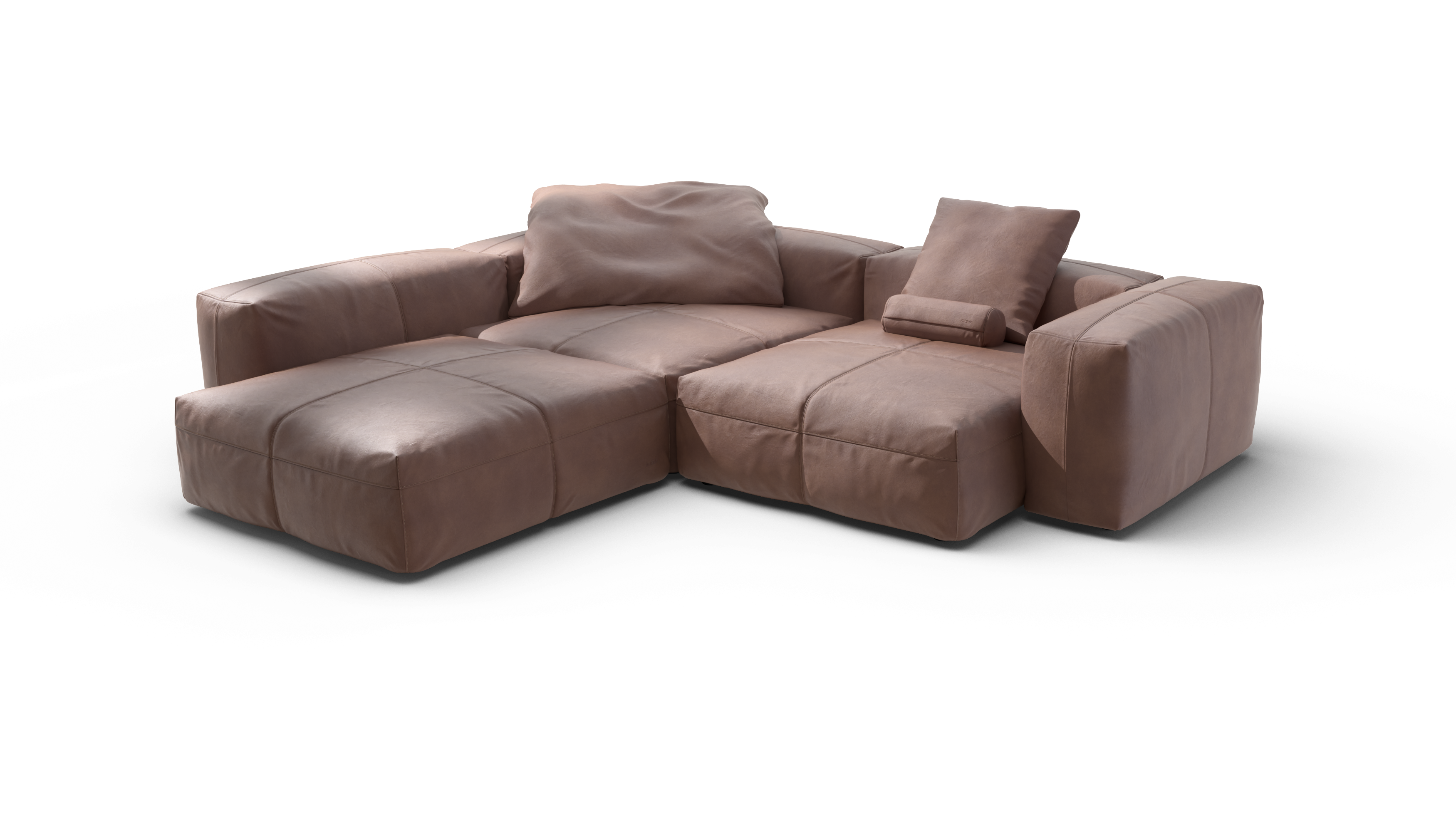 vetsak Sofa Set 05 divano pelle pietra 5 posti