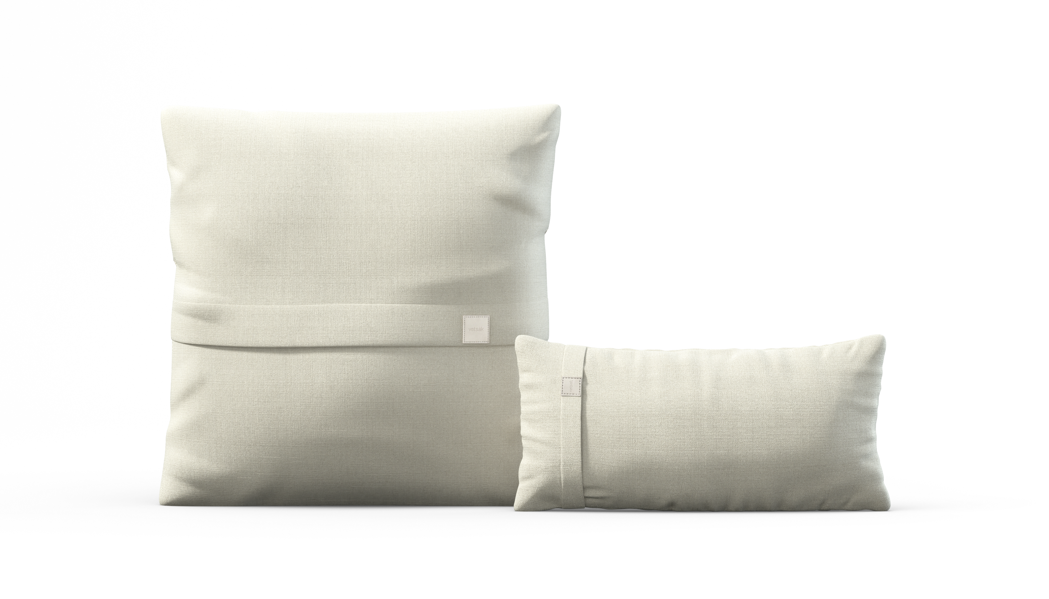 vetsak Pillow Set 1 set cuscini piqué crema
