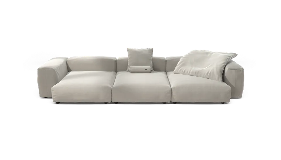 vetsak Set 05 divano modulare Suave clay 5 posti