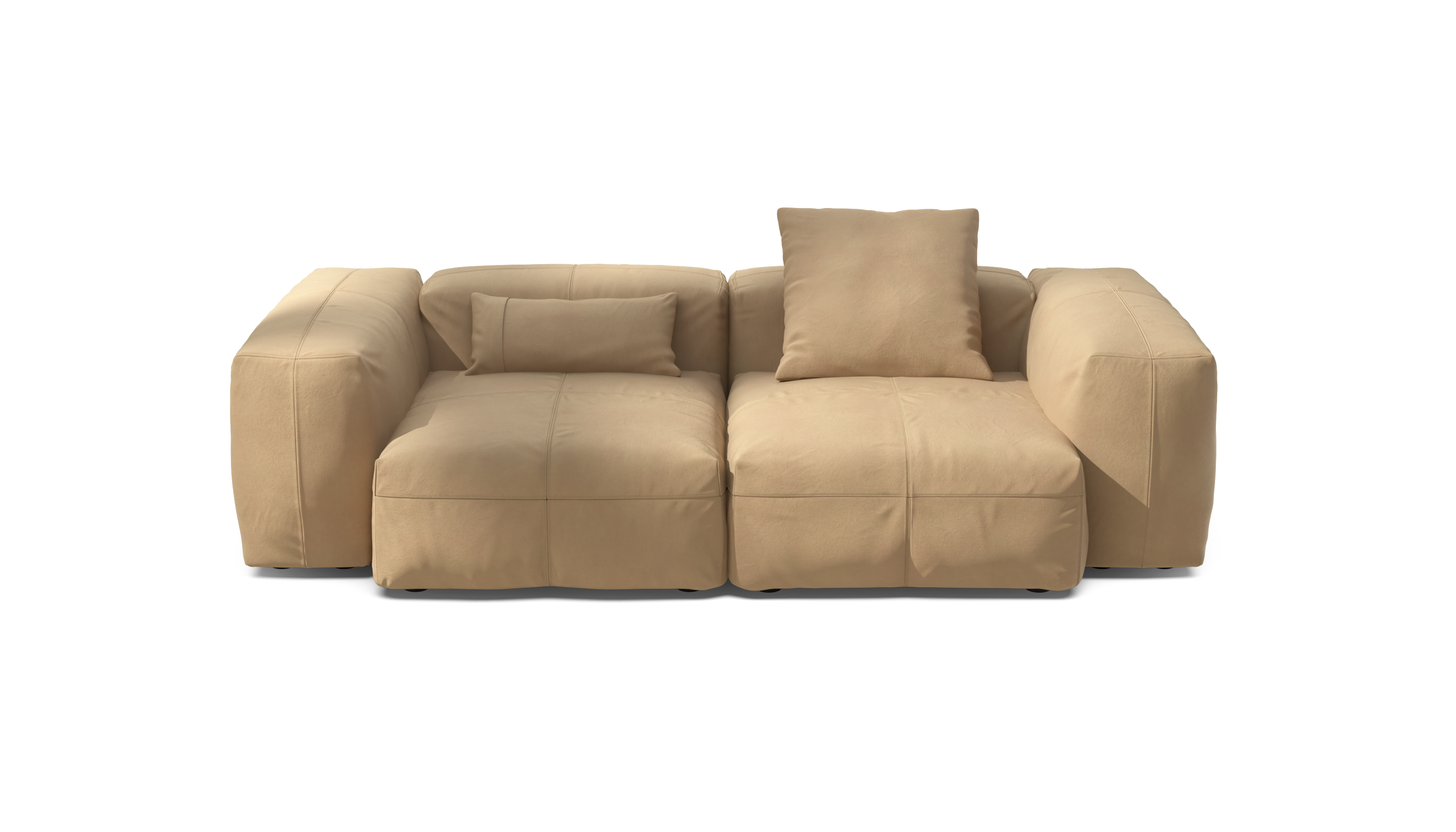 vetsak Sofa Set 02 Medium divano modulare Leather Beige 3 posti
