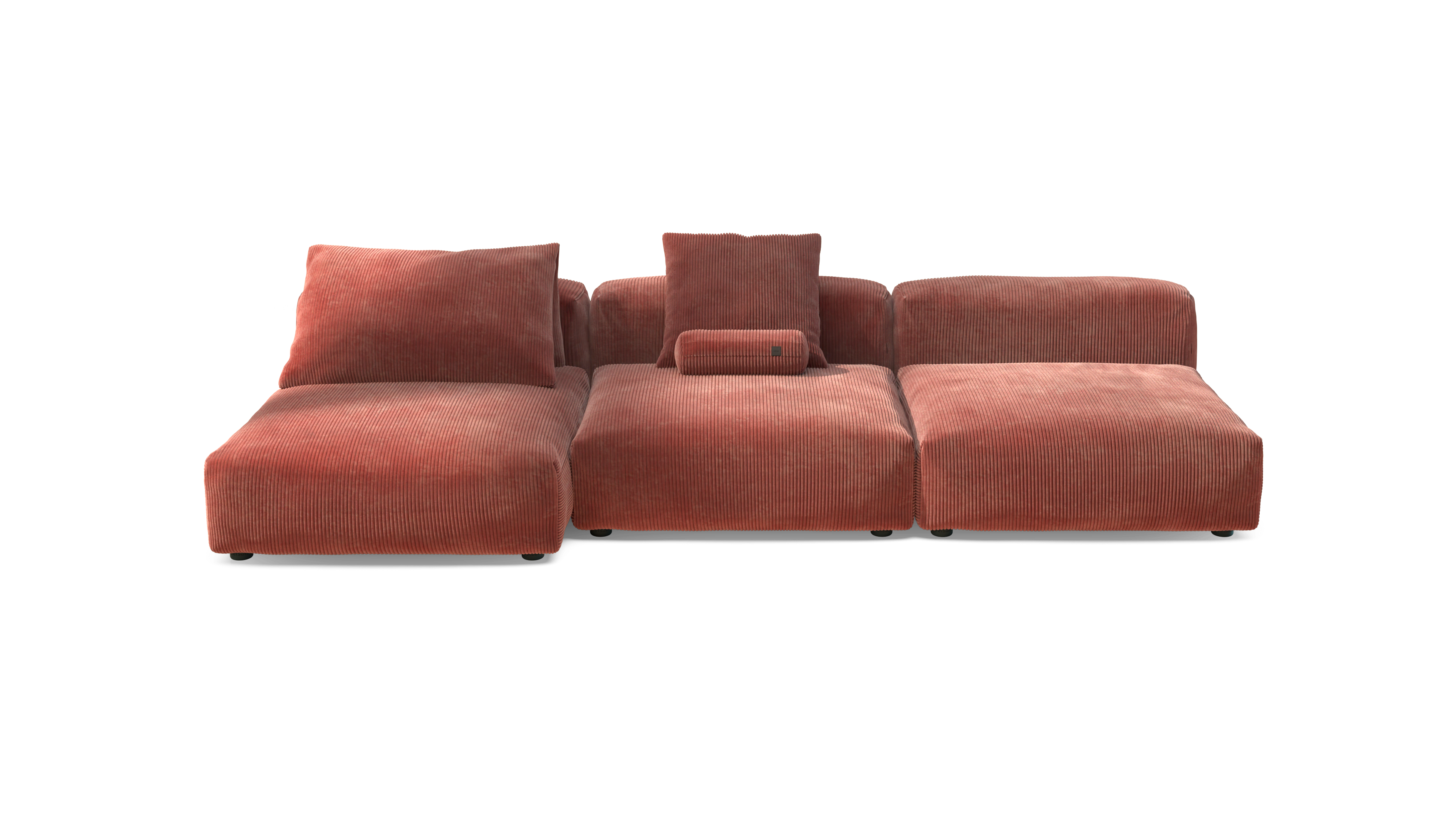 vetsak Sofa Set 04 divano 5 posti velluto mattone