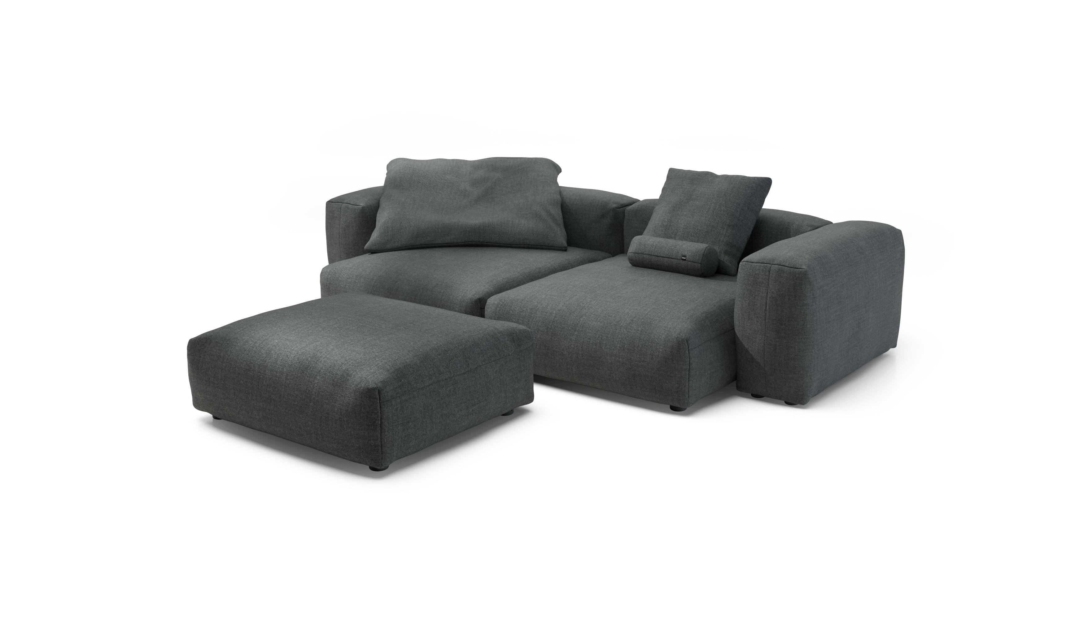 vetsak Sofa Set 03 divano angolare grigio scuro a L