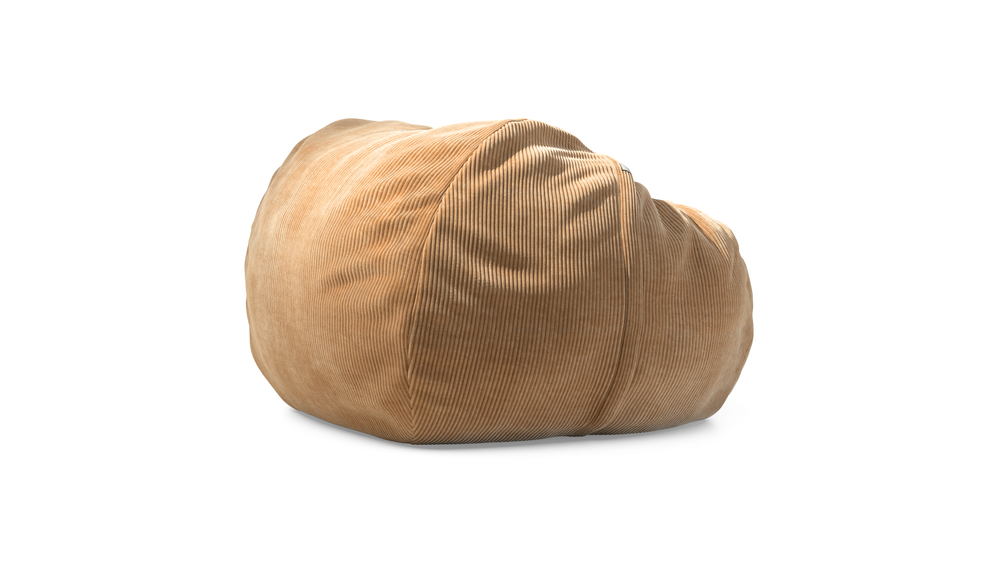 vetsak Cover Large fodera pouf velluto a coste cammello