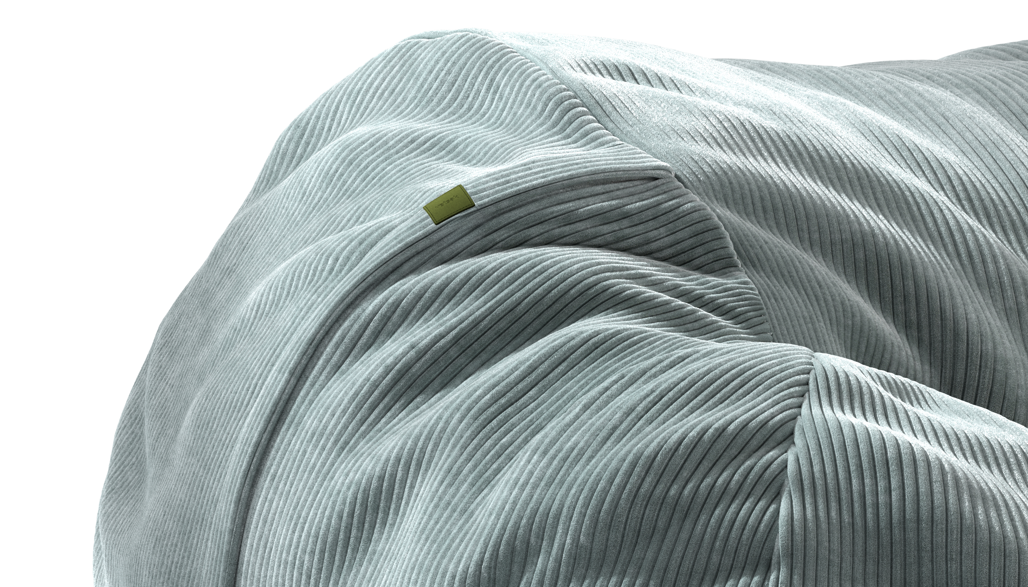 vetsak Cover Beanbag Large fodera pouf menta velluto
