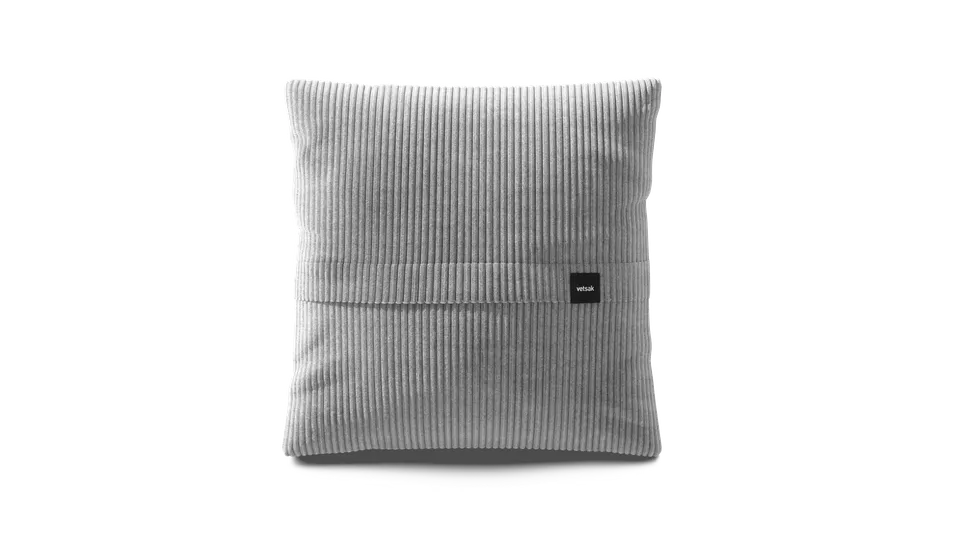 vetsak Big Pillow cuscino Light Grey cord velour