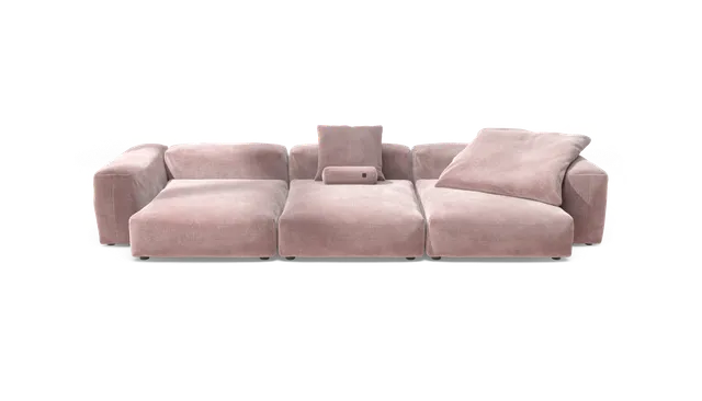 vetsak Sofa Set 05 divano 5 posti velluto blossom 377x136