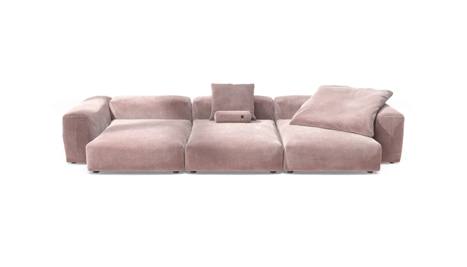 vetsak Sofa Set 05 divano 5 posti velluto blossom 377x136