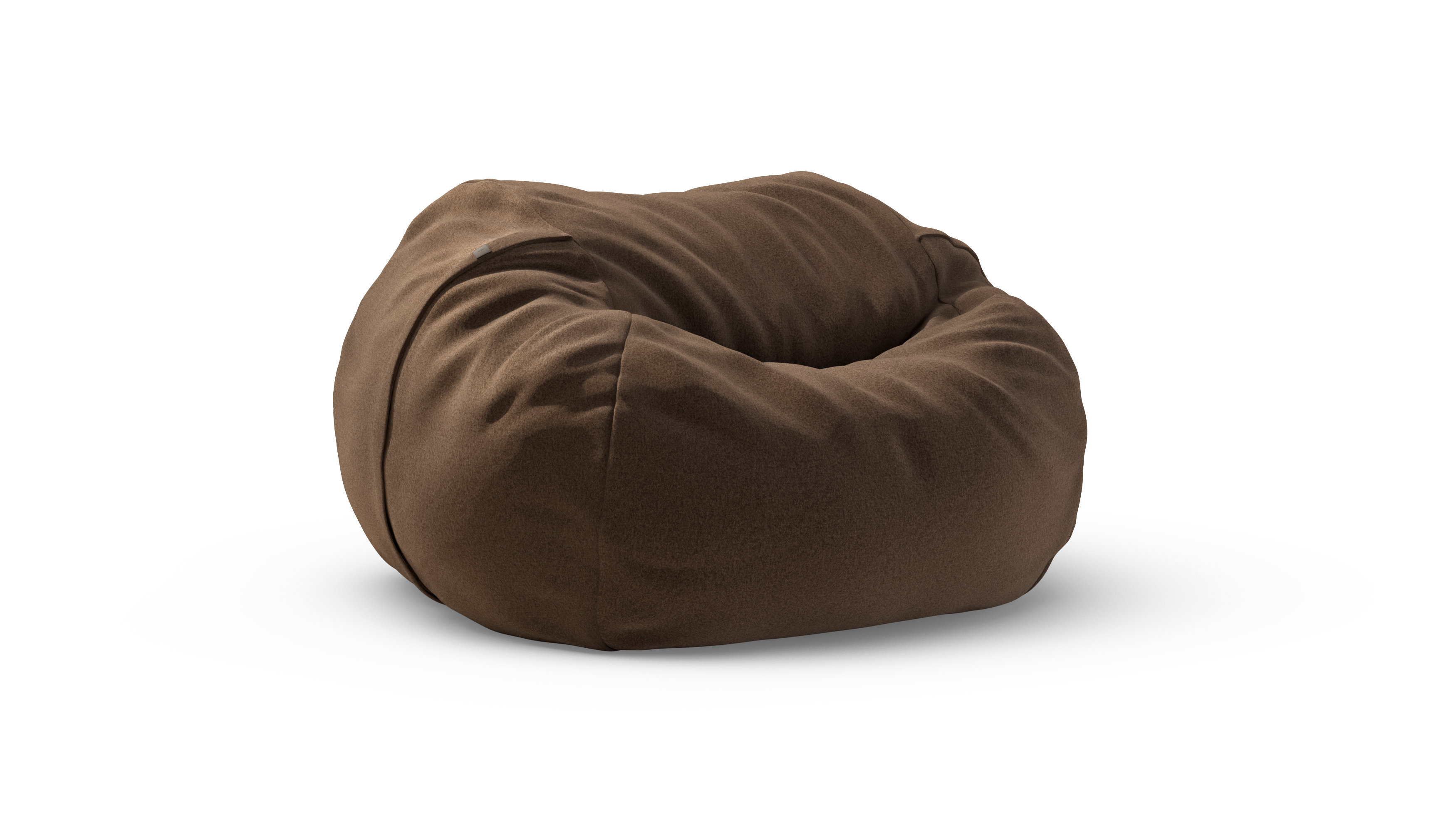 vetsak Beanbag Large pouf marrone tessuto pebble sagomato